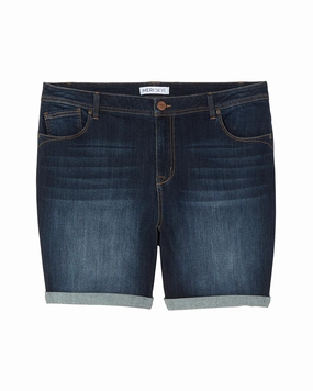 City Walk Smooth Everit Shorts with Rolled Hem | Dark Wash