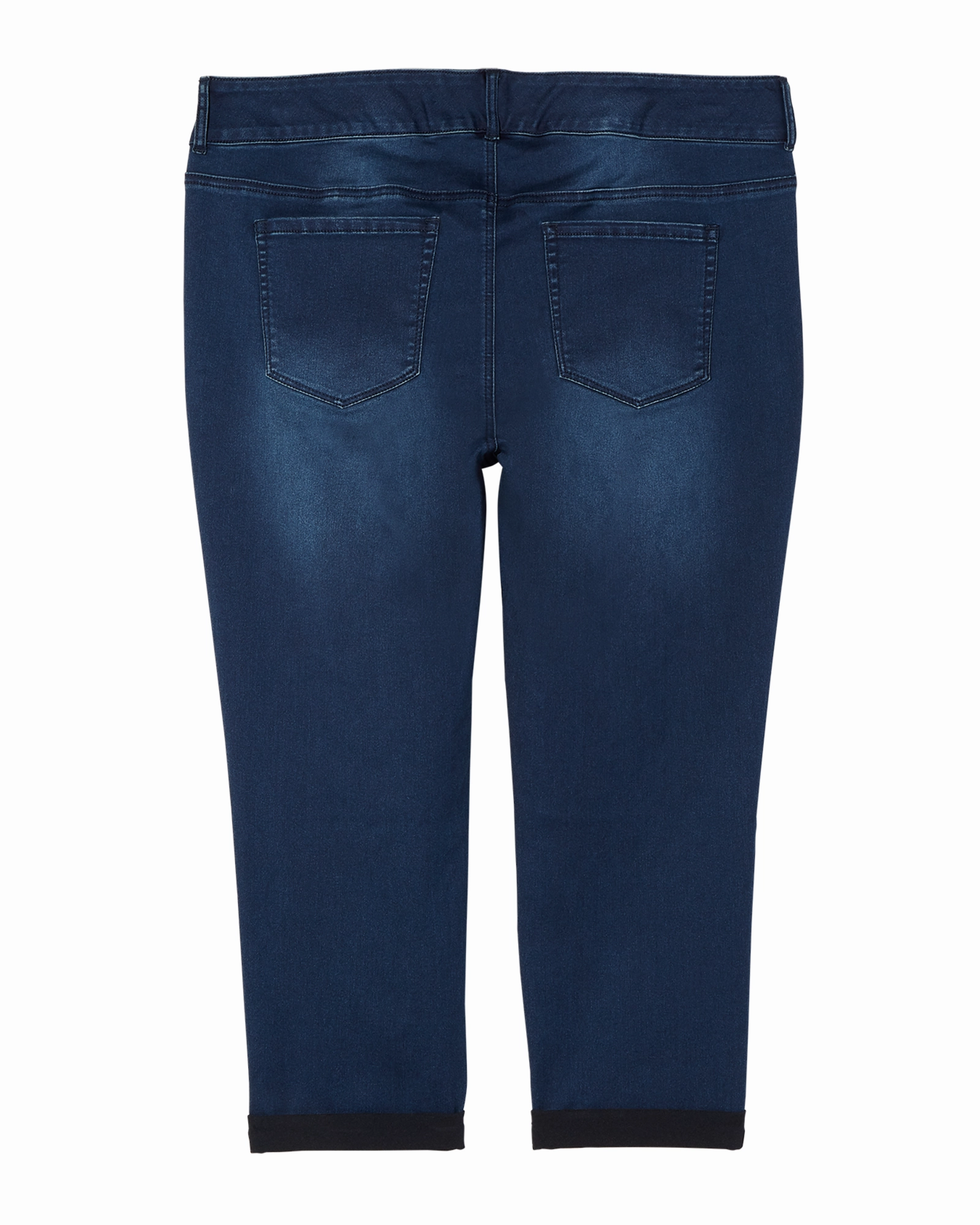 Lexington Cuffed Capri | Dark Wash Versatile Look Street Fashion Breathable