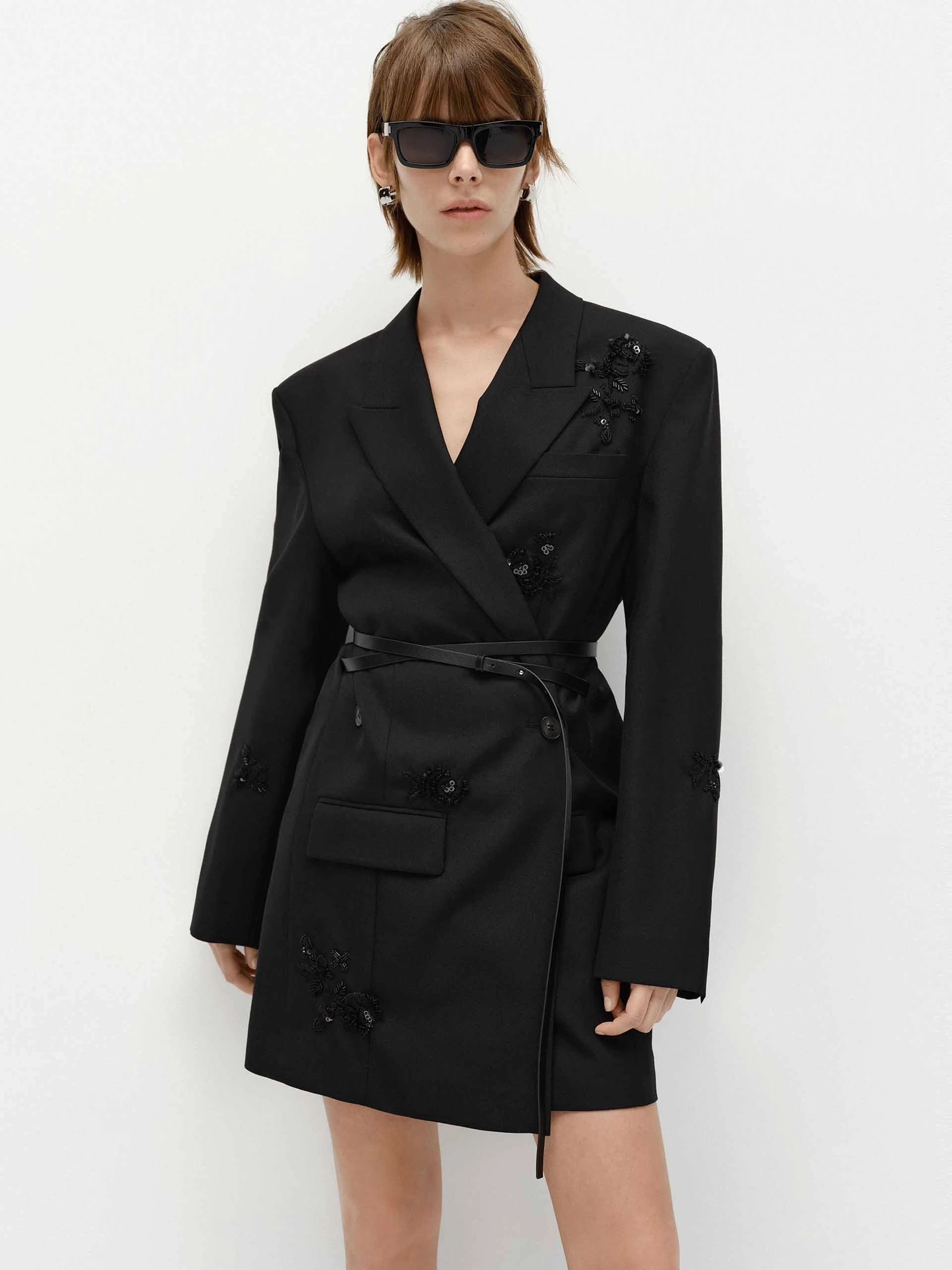 Anytime Wear Sequin Detail Blazer Dress