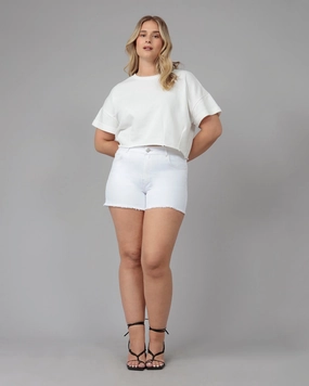 Trend Setter Vintage Lover Women's LIANA-WHT High Rise Shorts | White