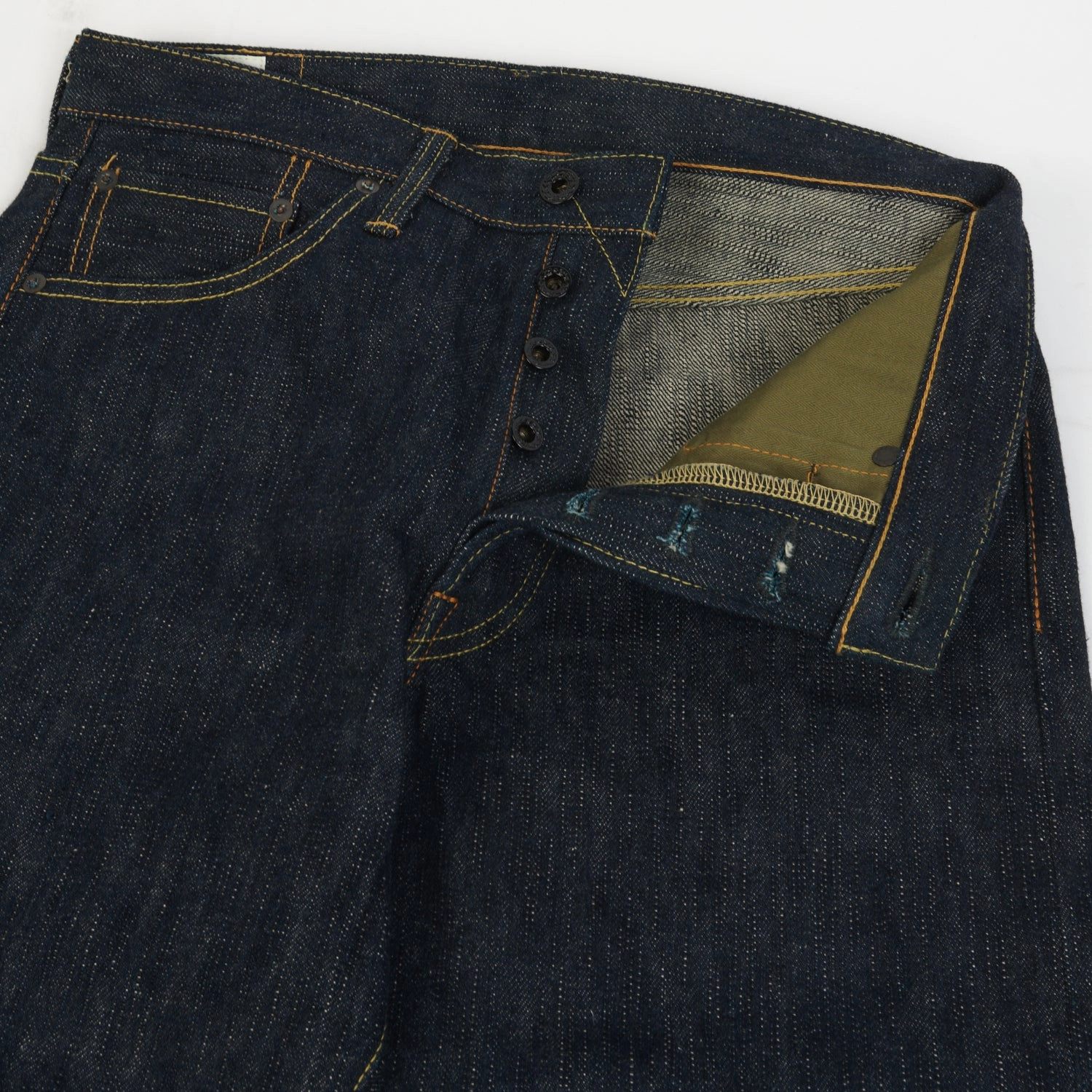 Hypoallergenic Material Composition ONI Denim 299 Green Cast Kihannen 16oz Loose Straight Jean - Raw