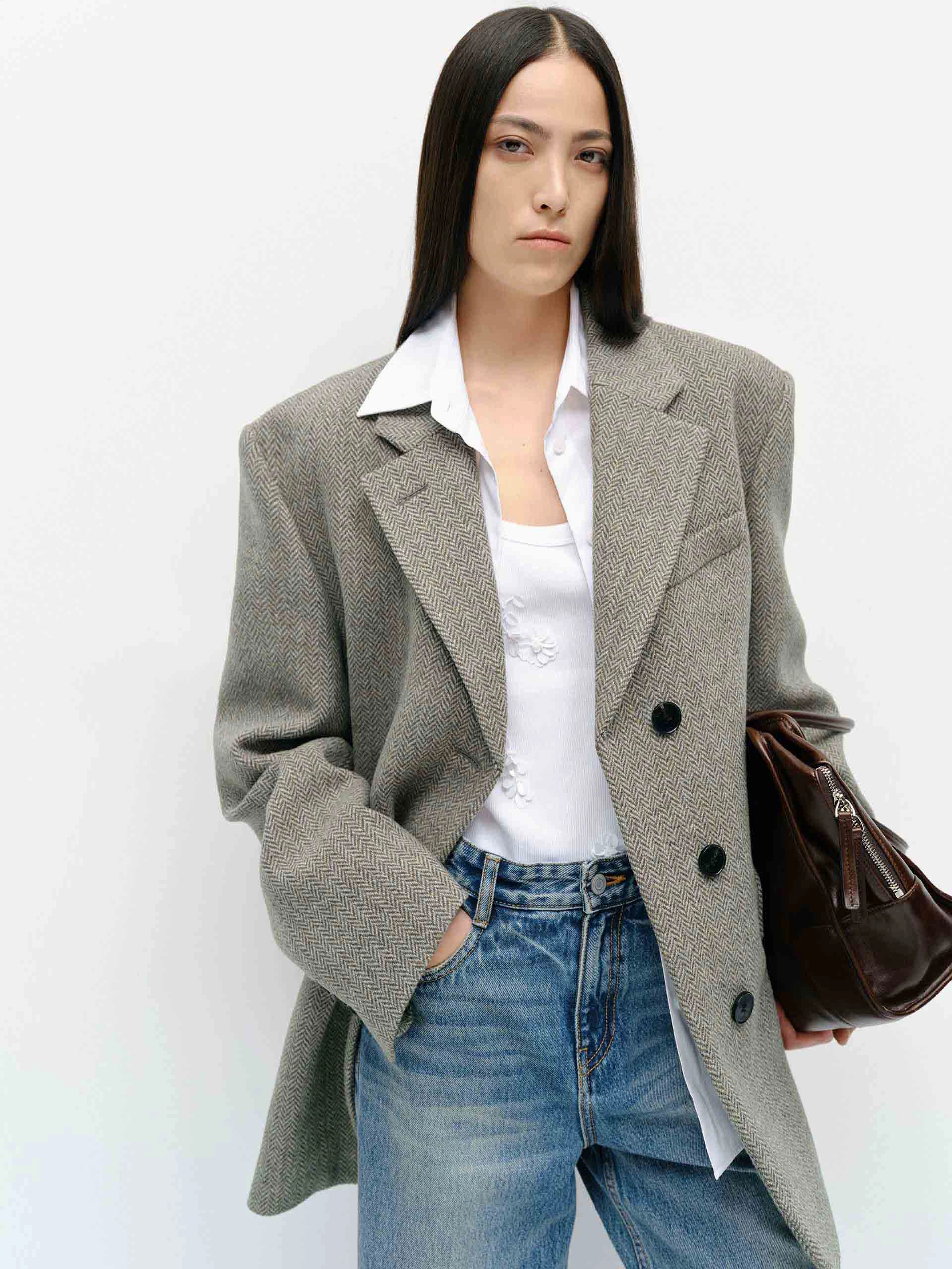 Street Ready Wool Herringbone Blazer