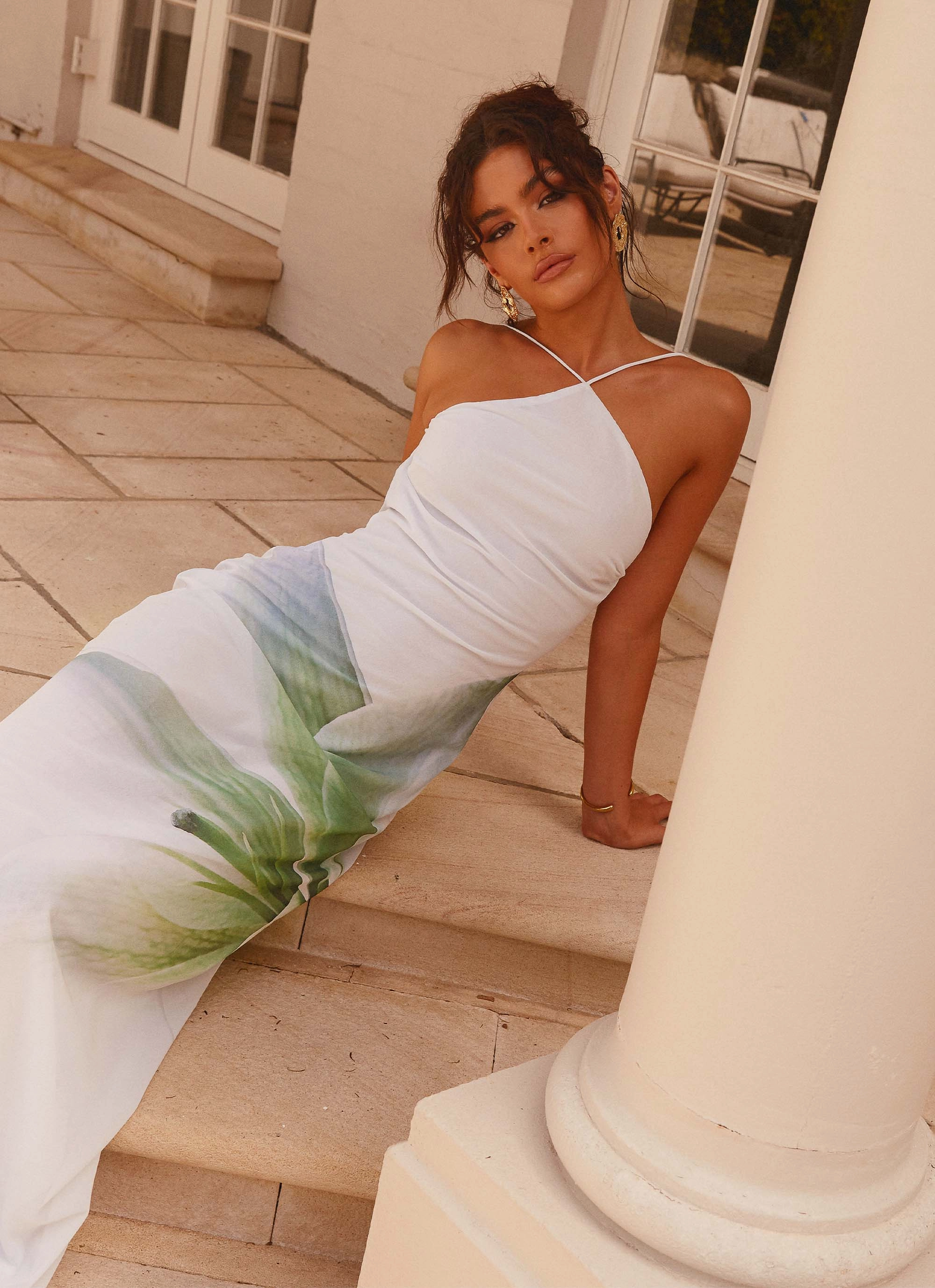 Art Spirit everyday elegance Blossom Hearts Maxi Dress - Dahlia Ash