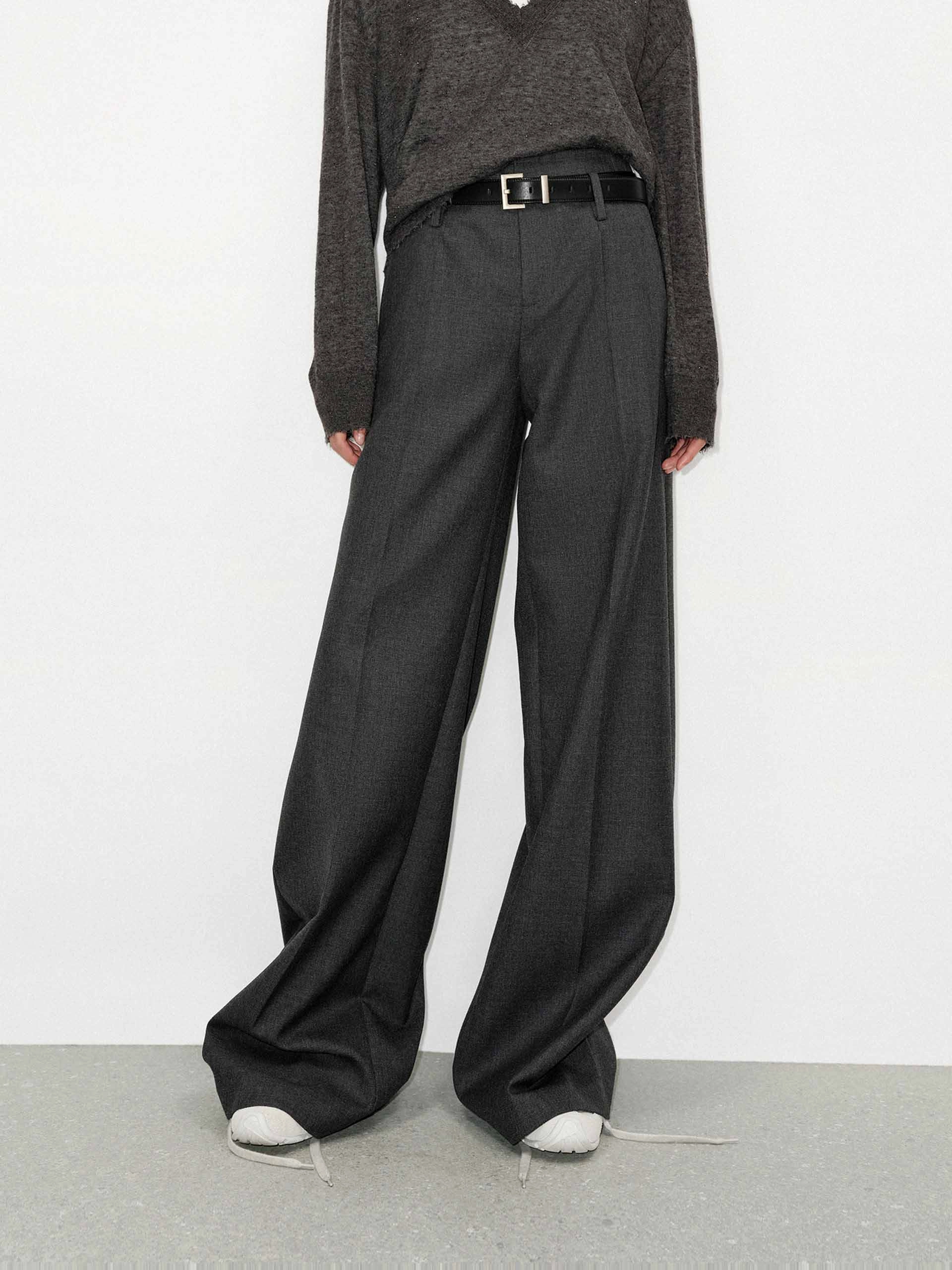 QuickDryTech OdorResistant Wool Blend Belted Pants