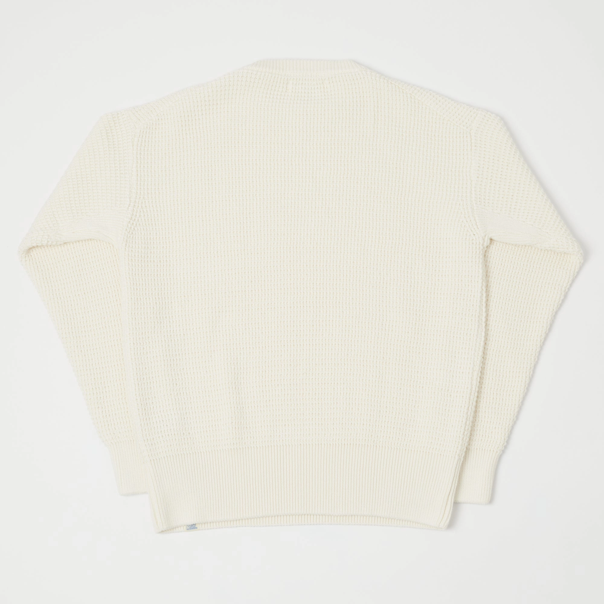 Tagless Label System Unstructured Fit Merz b. Schwanen 'Good Basics' Waffle Knit Pullover - Nature