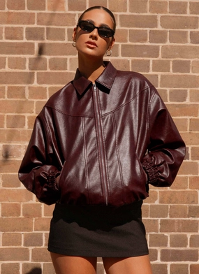 Holland Bomber Jacket - Wine autumn clothing