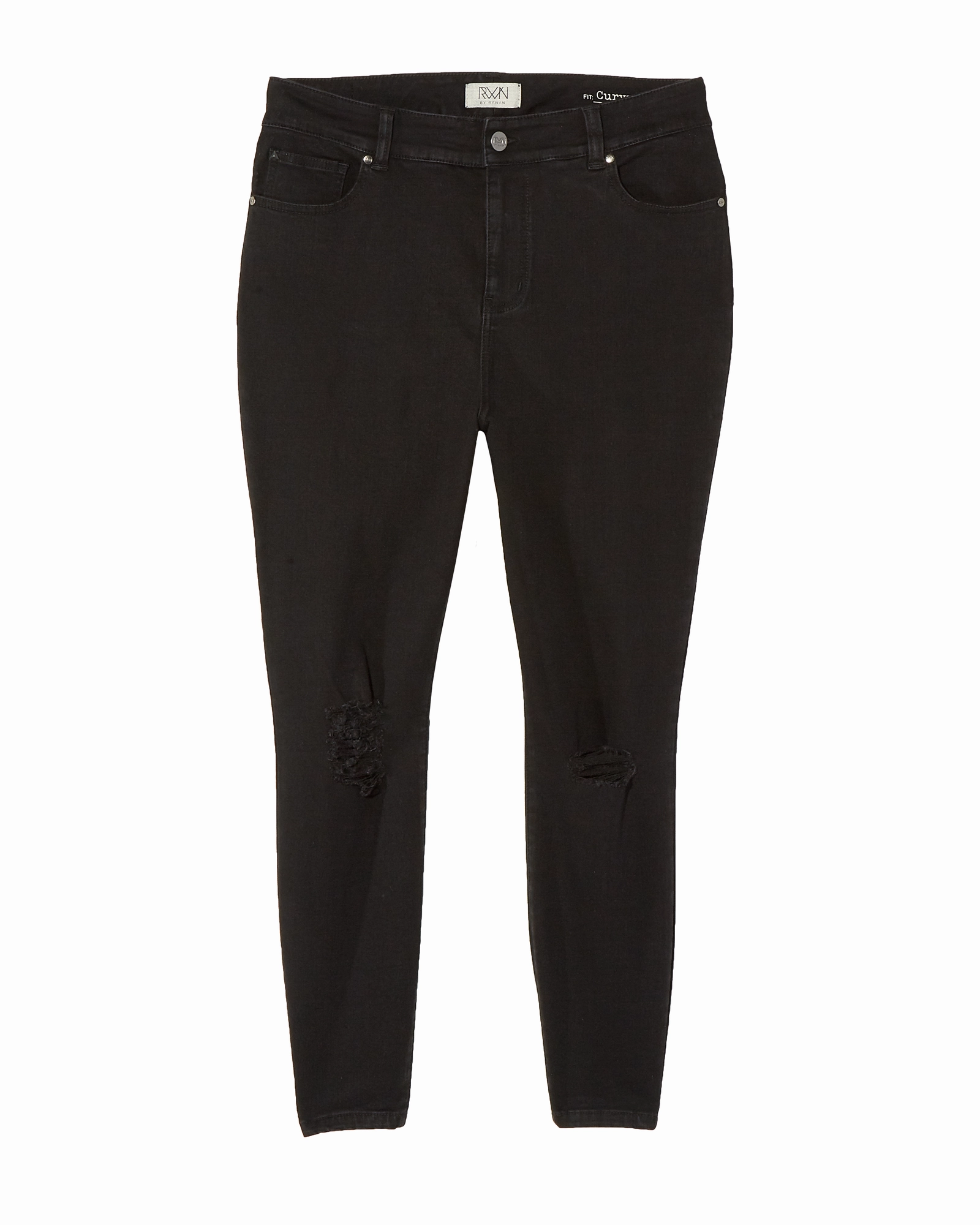 Baxter High Rise Destructed Ankle Skinny | Black Elegant Bold Look