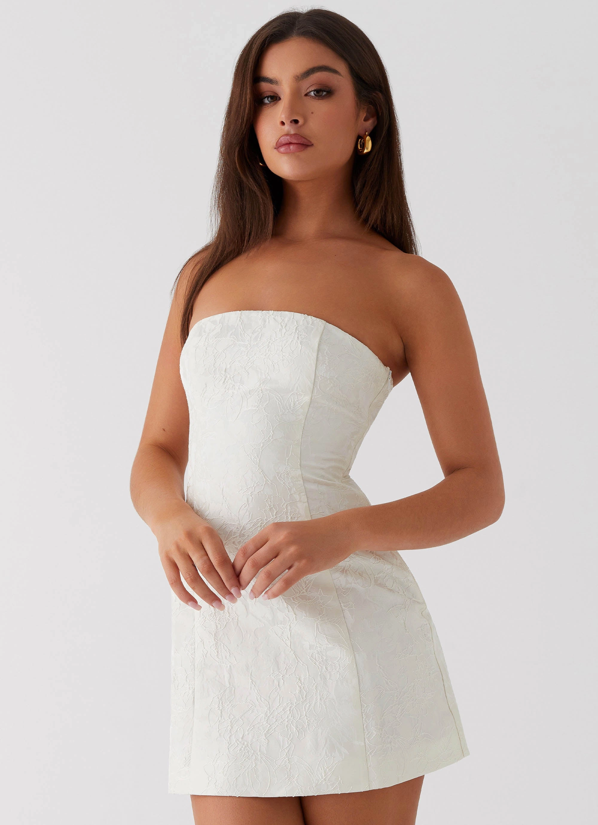 Light Motion Eternity Strapless Mini Dress - Ivory