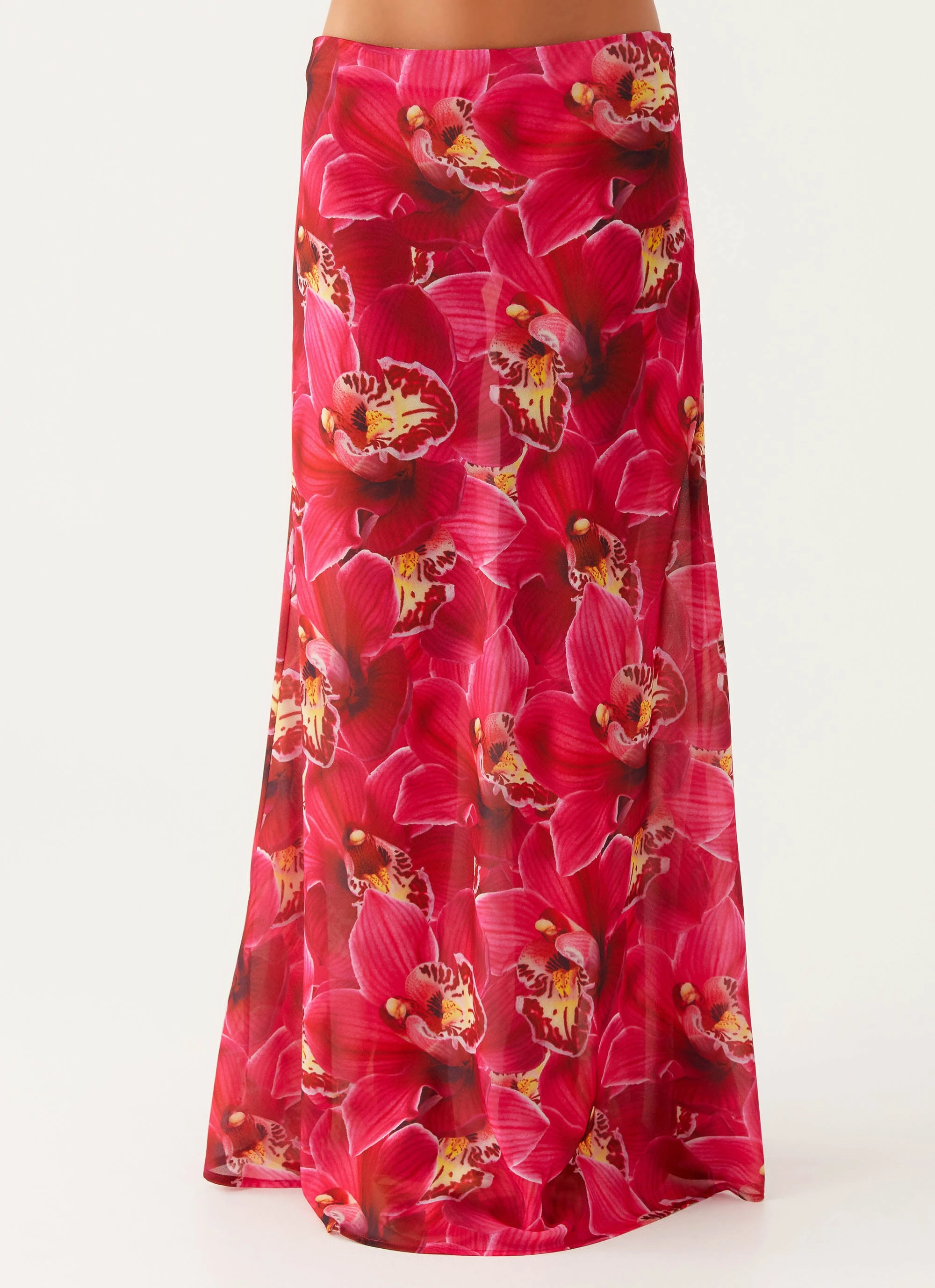 All Occasion Jewel Tones Ashley Maxi Skirt - Orchid Pink