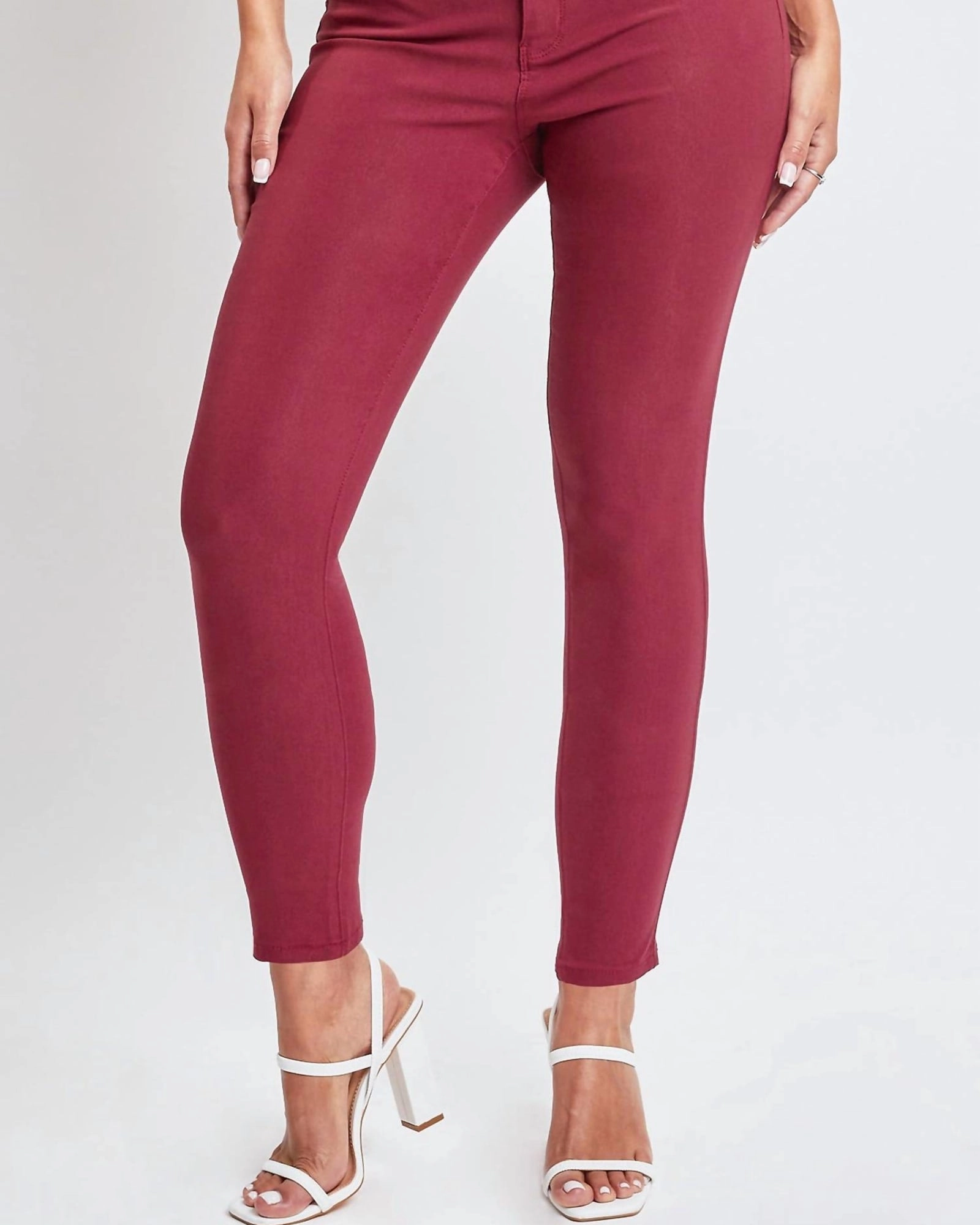 Living The Dream Hyperstretch Denim In Dark Rose | Dark Rose Style Blend Classic Five Pocket Design