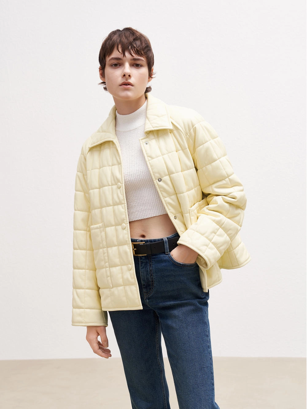 Faux Leather Cropped Jacket Comfy Fit Piece Lightweight Windbreaker Tech