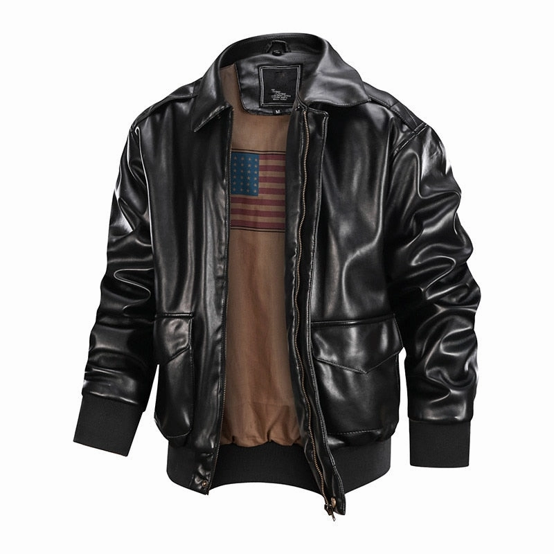 West Louis? American Soft Air Force Pilot Leather Jacket Rain Fit