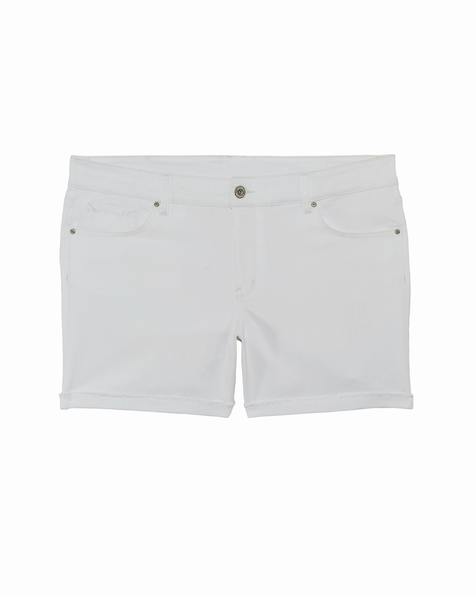 Naomi Fray Cuffed Short | White Perfect Basic Neutral Mood