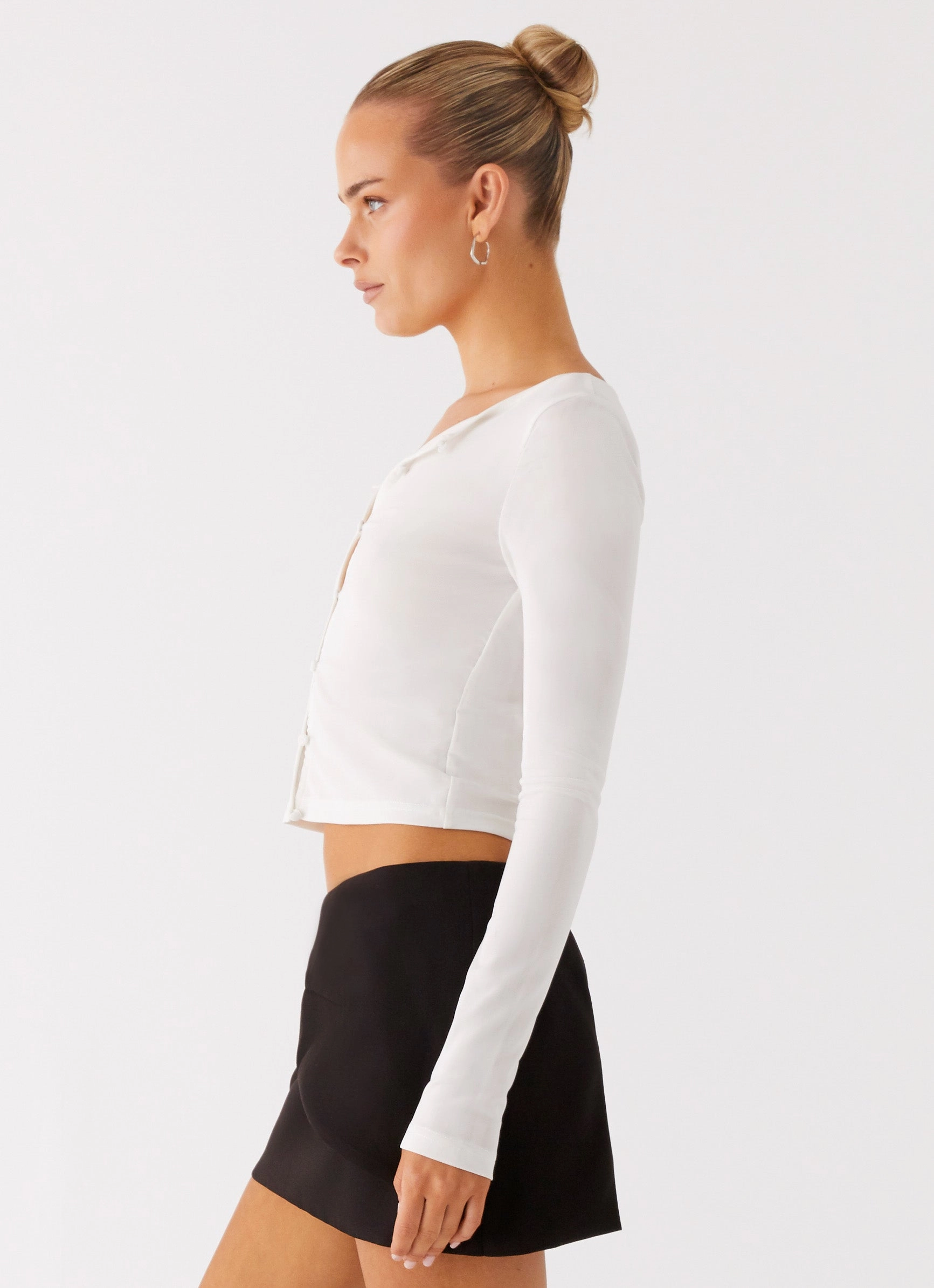 UV Shield Fifth Ave Mesh Long Sleeve Top - Off White