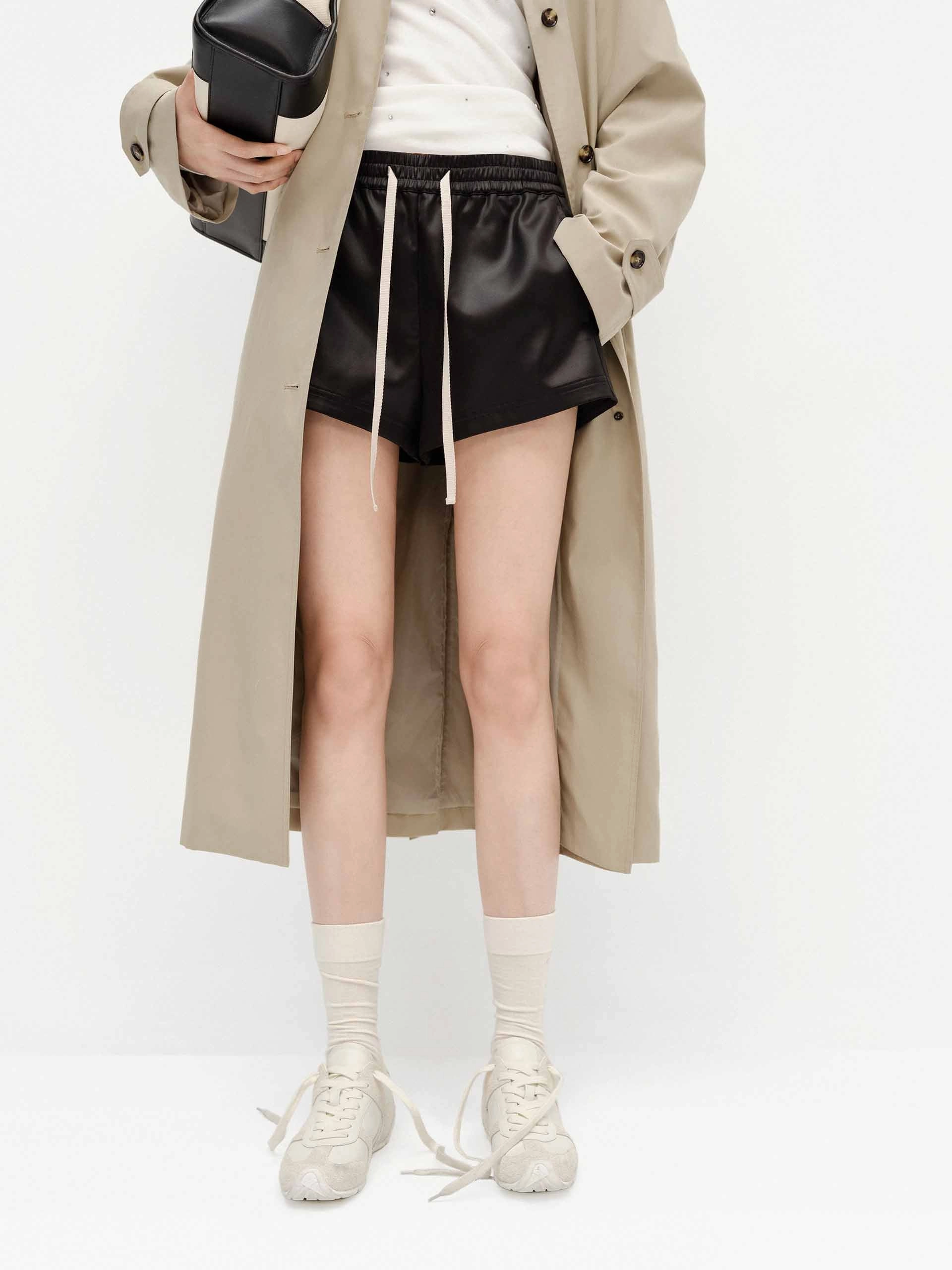 One-of-a-kind Drawstring Waist Mini Shorts