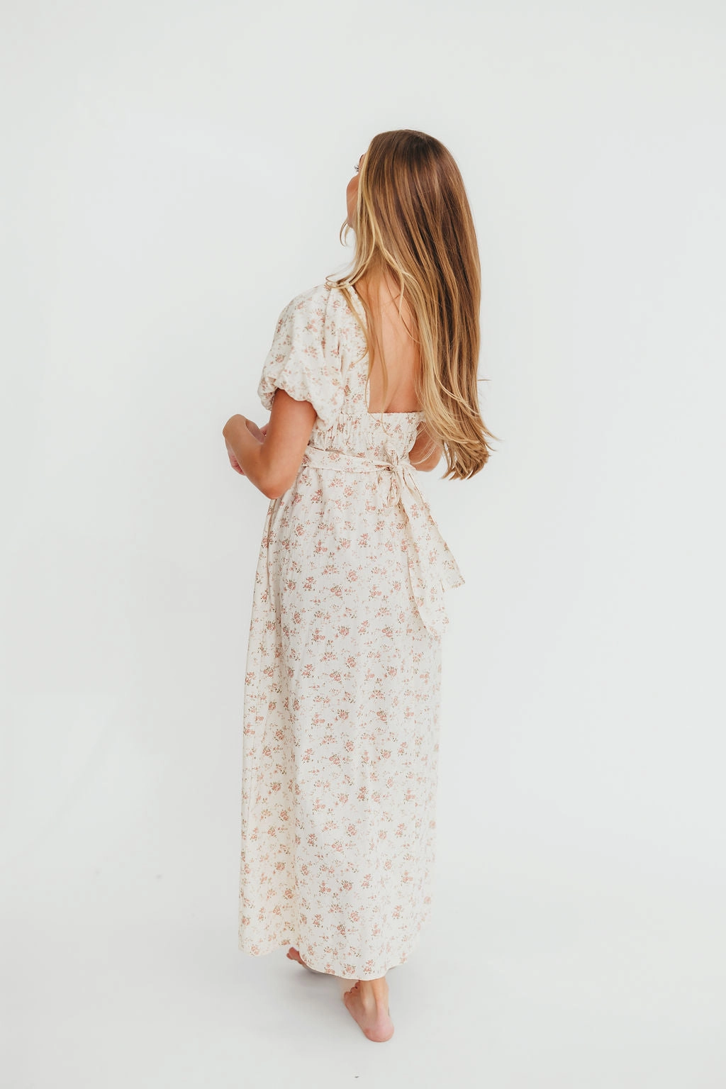 Bright Petal Event Mood Finley 100% Cotton Peplum Midi Dress in Petal Pink - Bump & Nursing Friendly