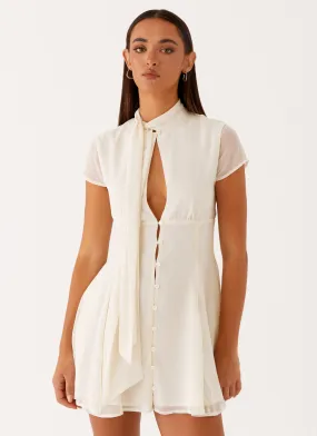 Karling Mini Dress - Ivory Silky-Lining