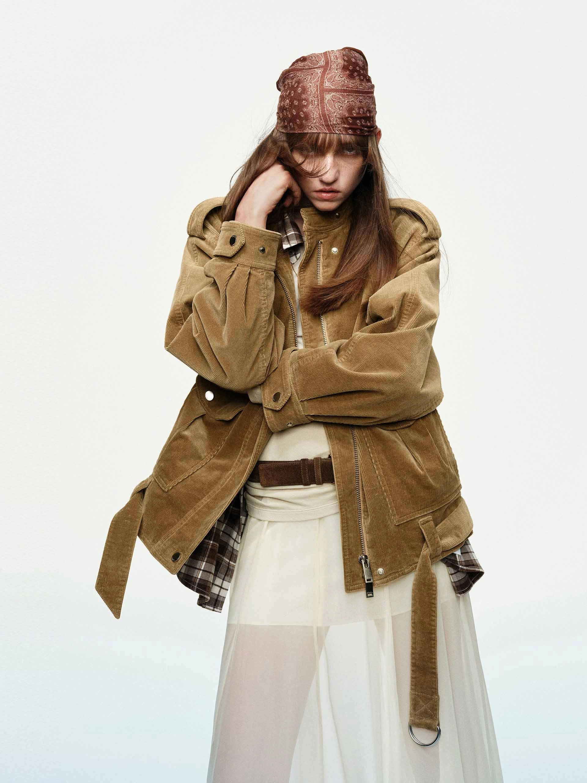 Corduroy Bomber Jacket Breezy Layer Option Comfy Fit