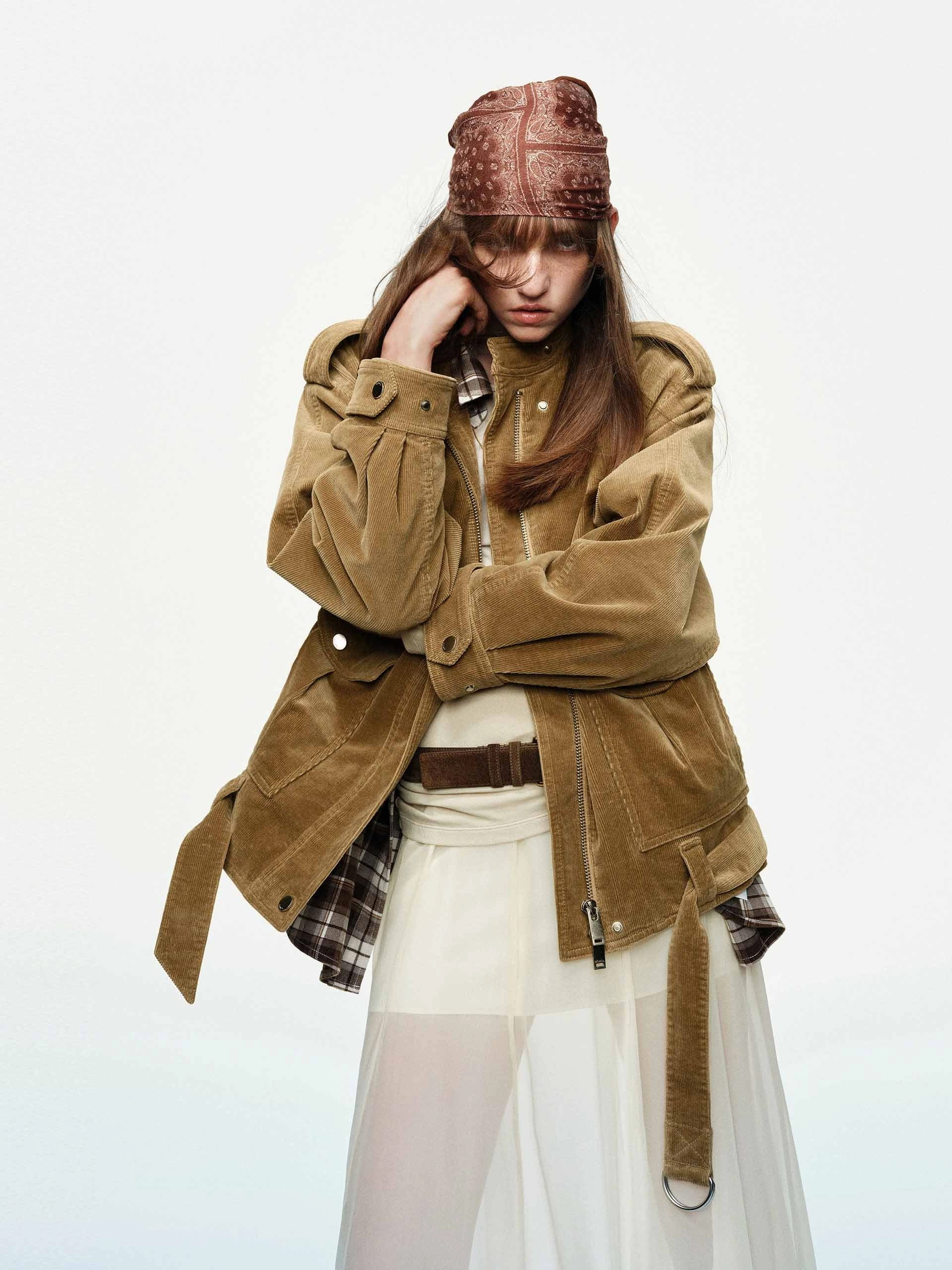 Magnetism UltraThinLayer Corduroy Bomber Jacket