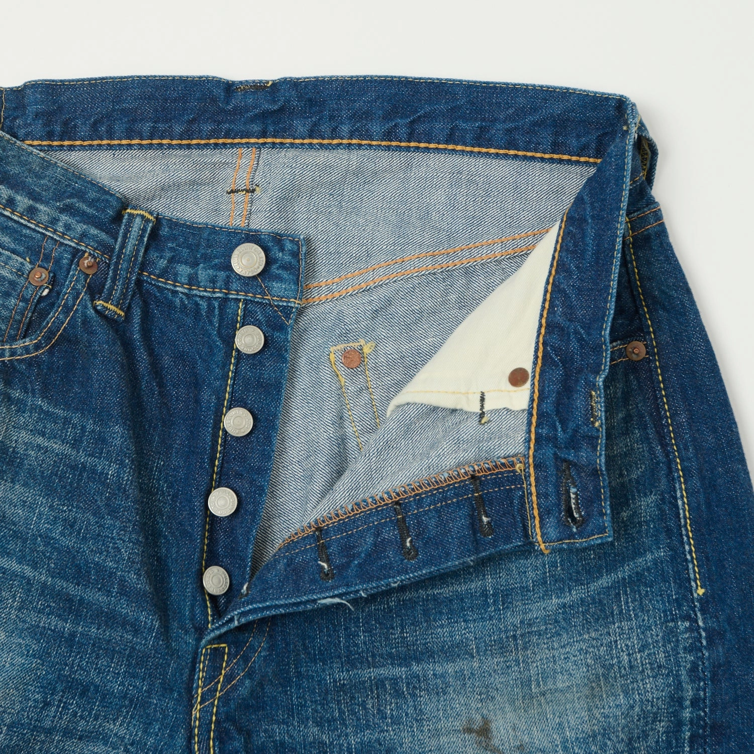 Full Count 1101 13.7oz Loose Straight Jean - 'More Than Real' Wash Minimalist Design Earthy Rainy Day City Walk