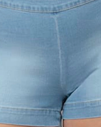 Women's LIANA-CS High Rise Shorts | Clear Sky Relaxed Waistband