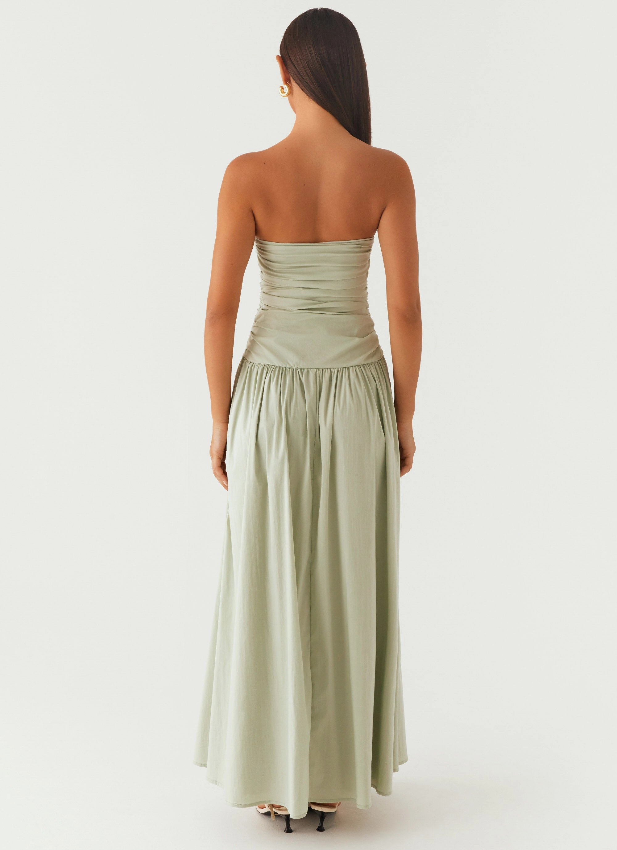 Bright Vibe Carmel Maxi Dress - Sage