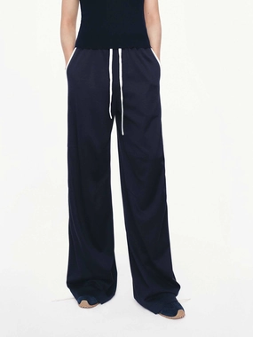 Cozy Wear Smart Casual Contrast Trim Drawstring Trousers