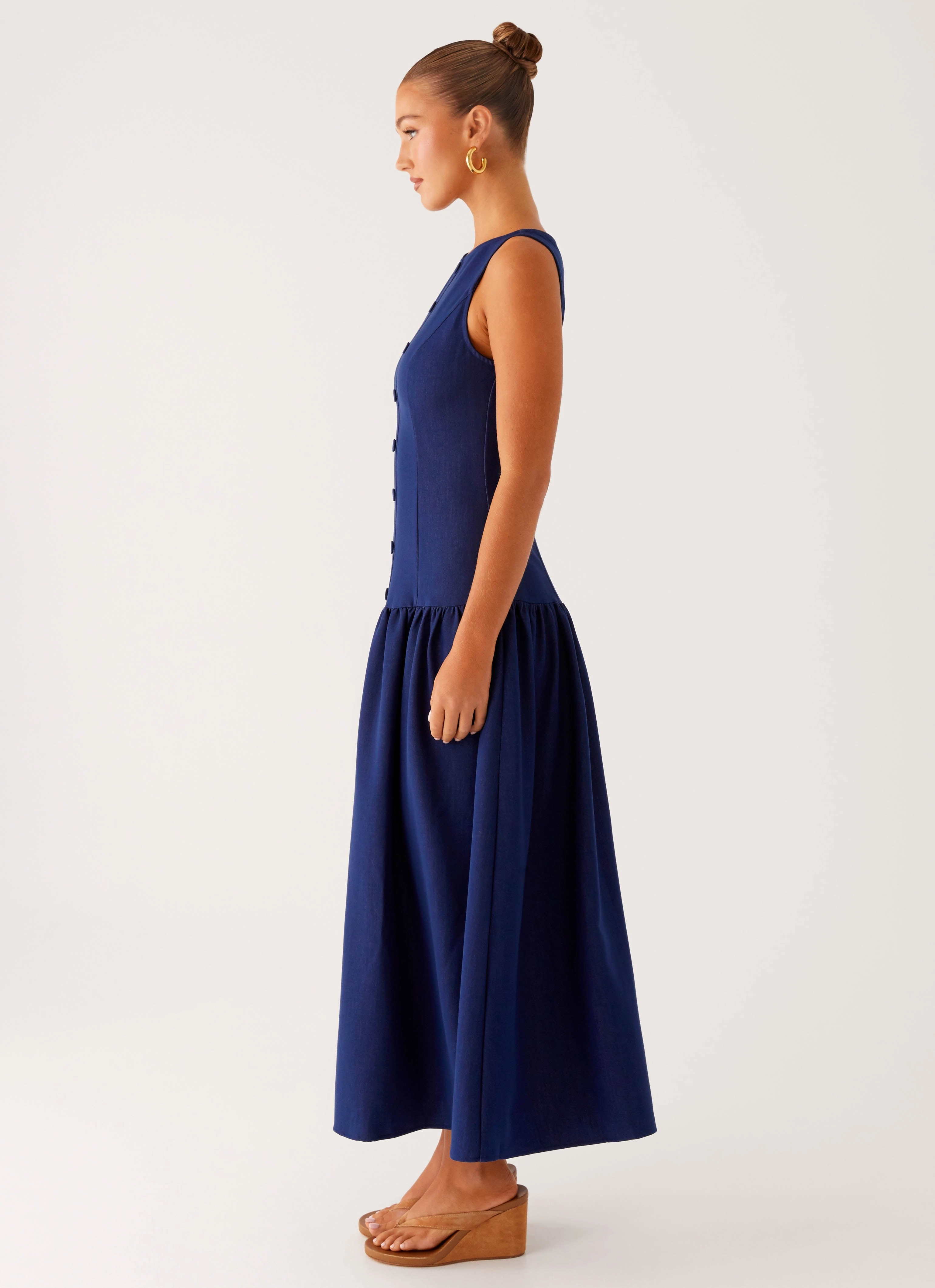Hayes Denim Midi Dress - Indigo Summer-Season