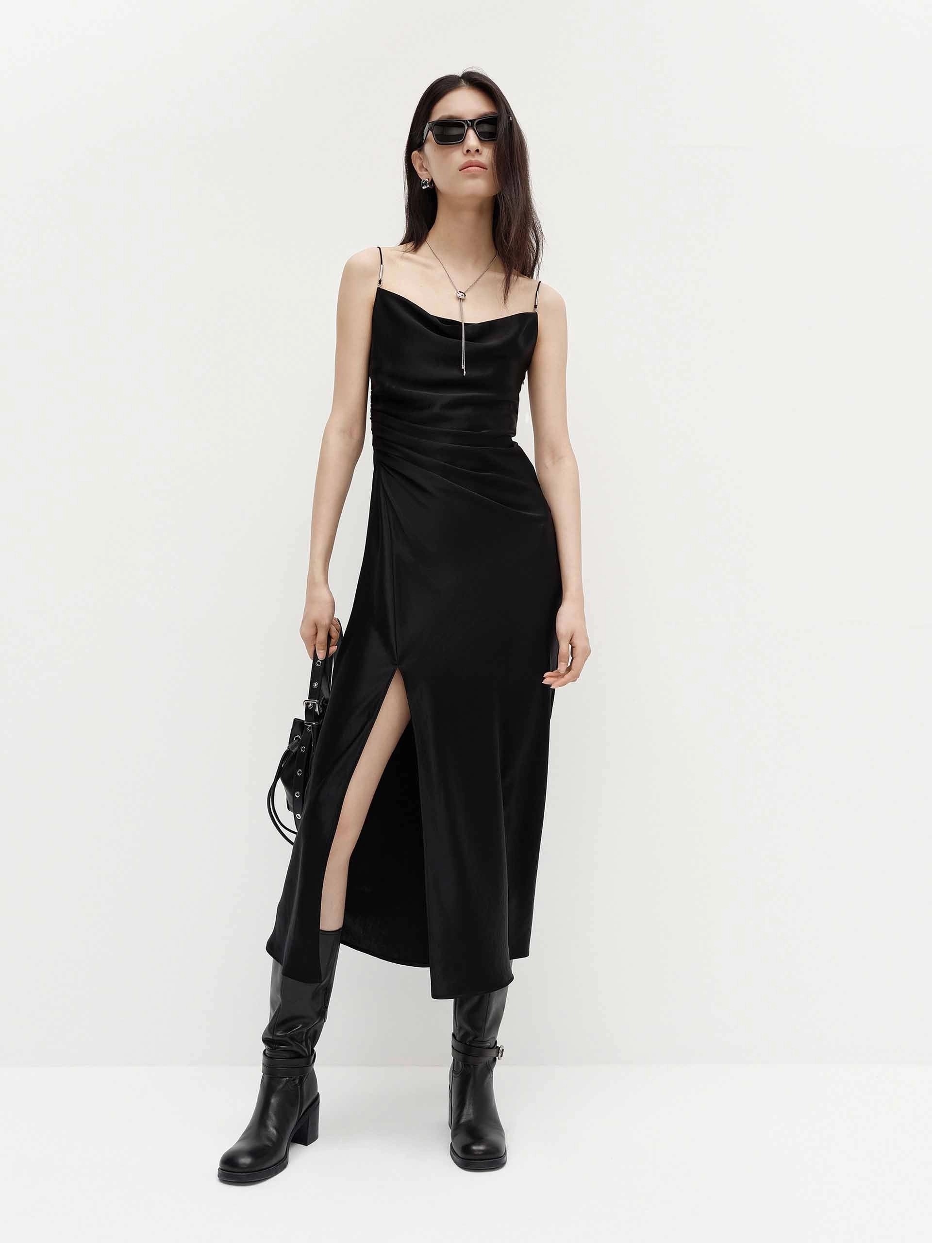 Longline Satin Cami Dress Bold Simplicity
