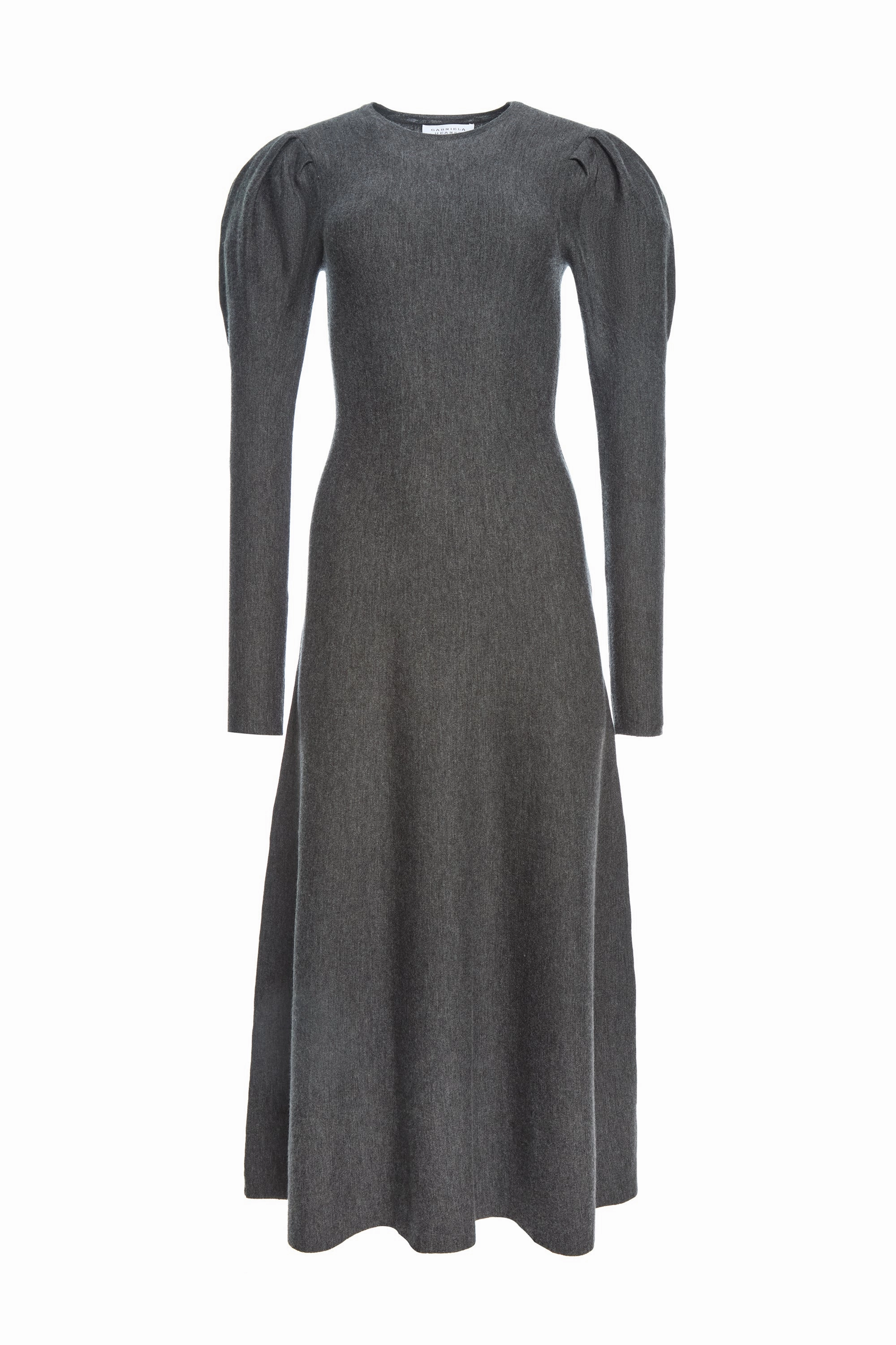 Everyday Pair ZeroWaste Production Hannah Knit Maxi Dress in Charcoal Melange Merino Wool Cashmere