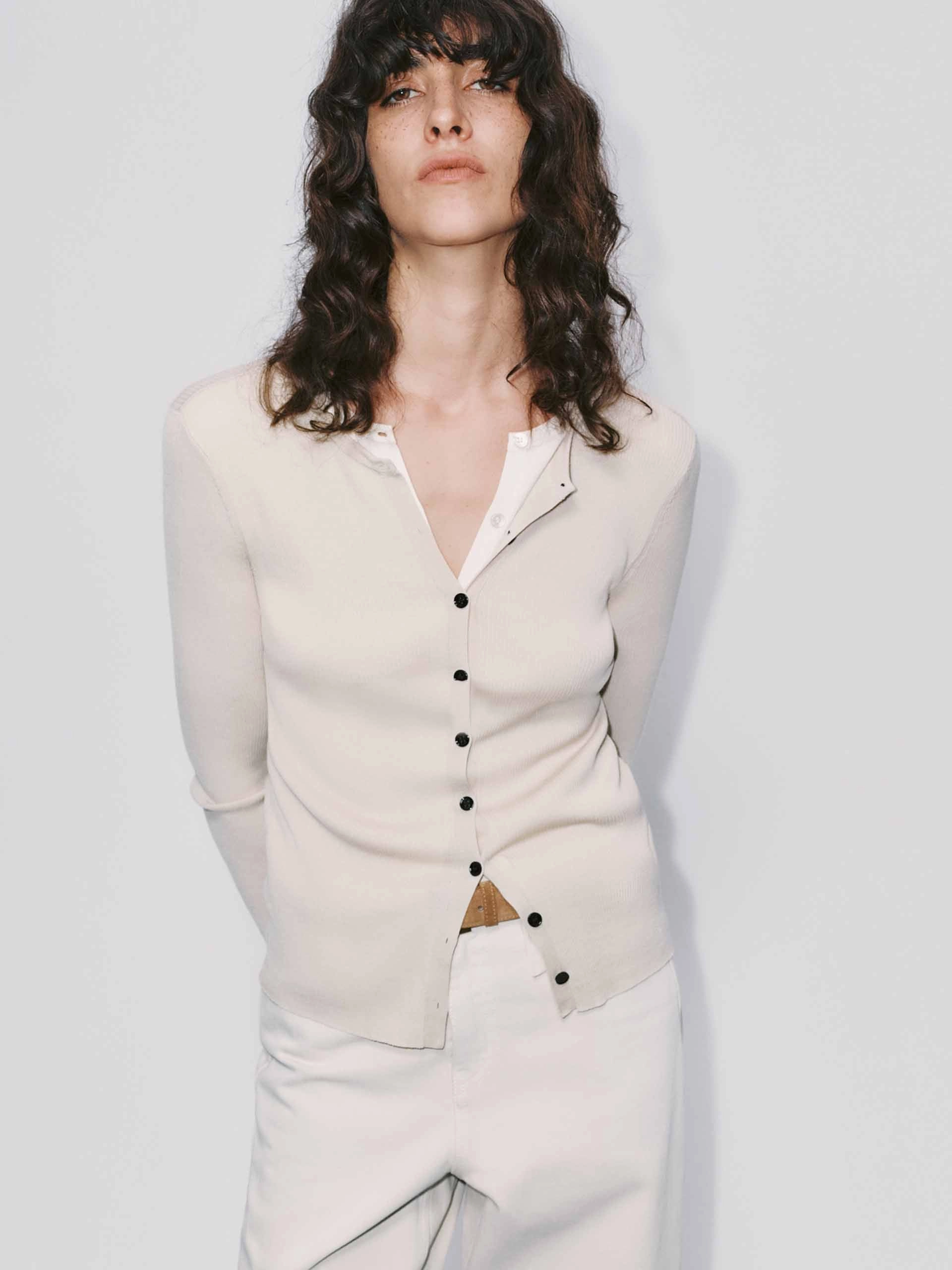 Bold Simplicity Fitted Layered Wool Cardigan