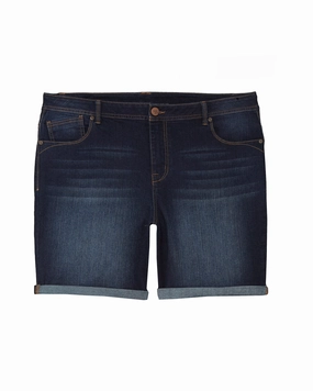 Everit Shorts with Rolled Hem | Medium Wash Colorfast Denim Date Night Sustainable