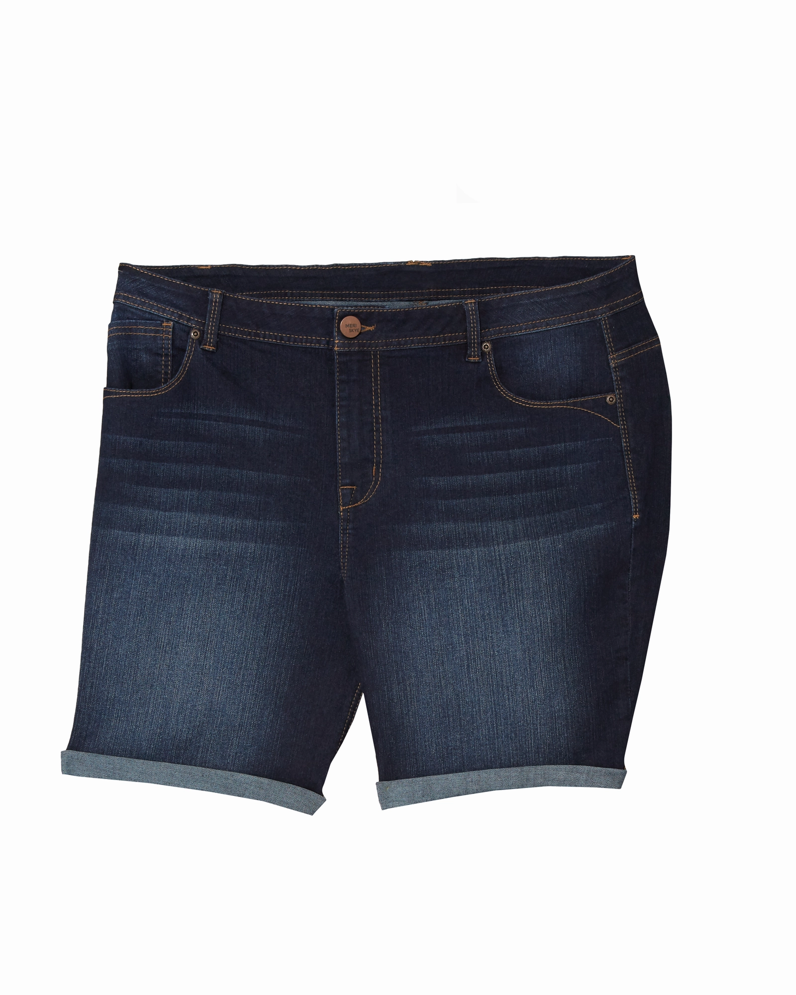 Chic Design Everit Shorts with Rolled Hem | Medium Wash