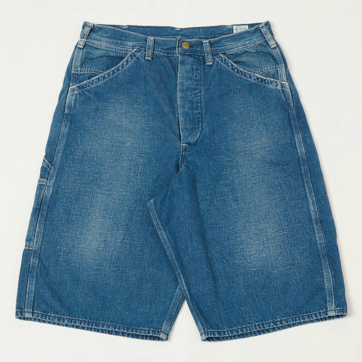 orSlow 1940s Denim Painter Shorts - One Wash Foldable style
