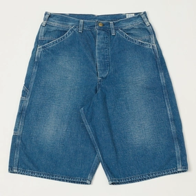 orSlow 1940s Denim Painter Shorts - One Wash Foldable style