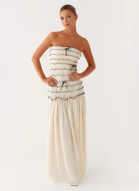 Form Focus Smooth Outline Zariah Maxi Dress - Ivory