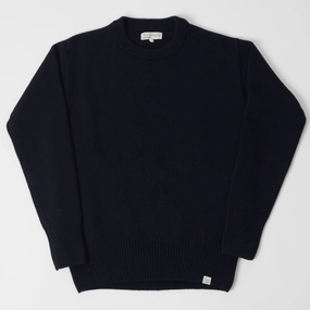 Daily Piece Stylish Comfort Merz b. Schwanen 'Good Basics' Wool Cashmere Knit Pullover - Dark Navy