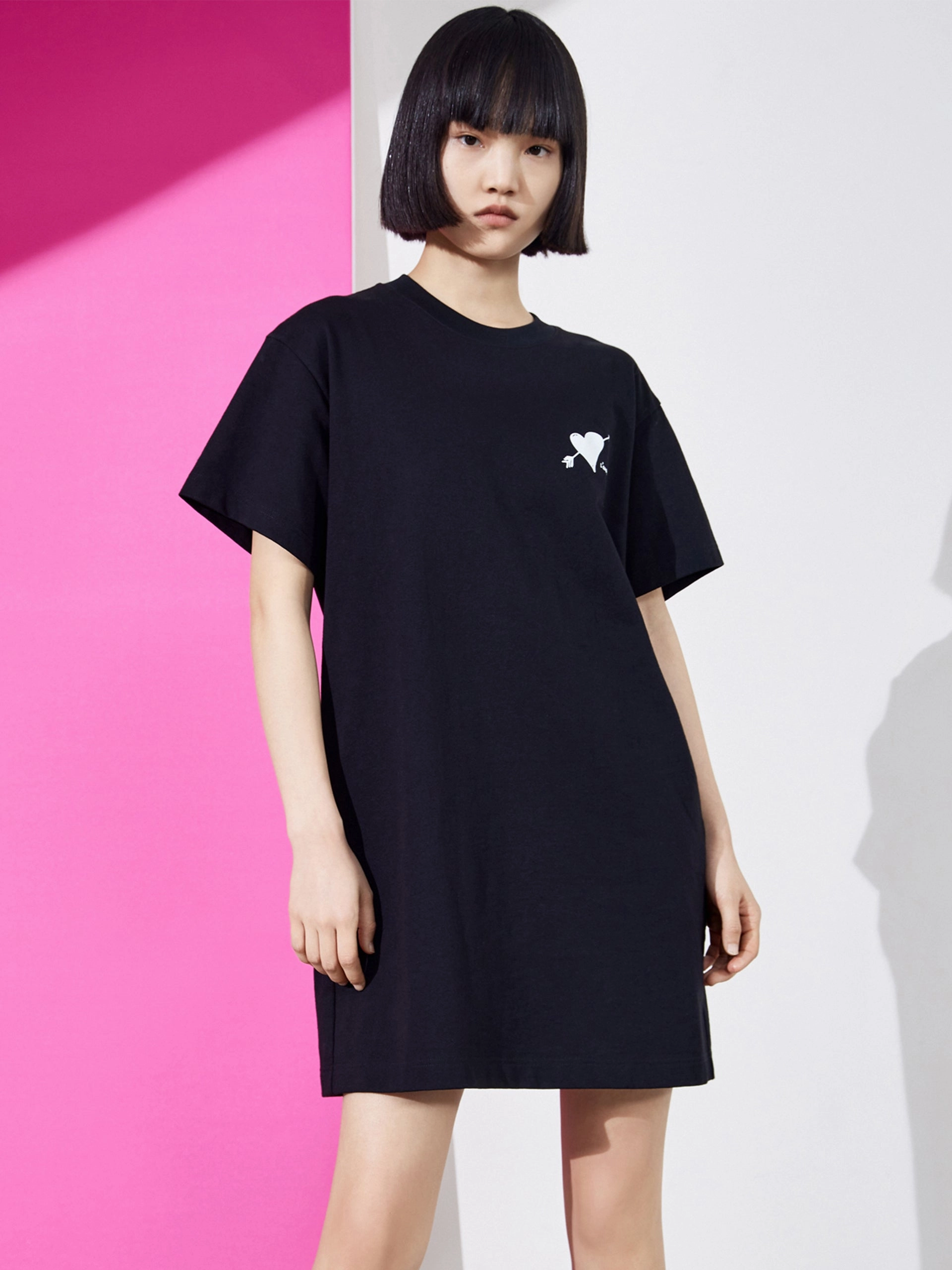 Magnetic-Closure Color Pop Cutout Sweetheart Back Dress