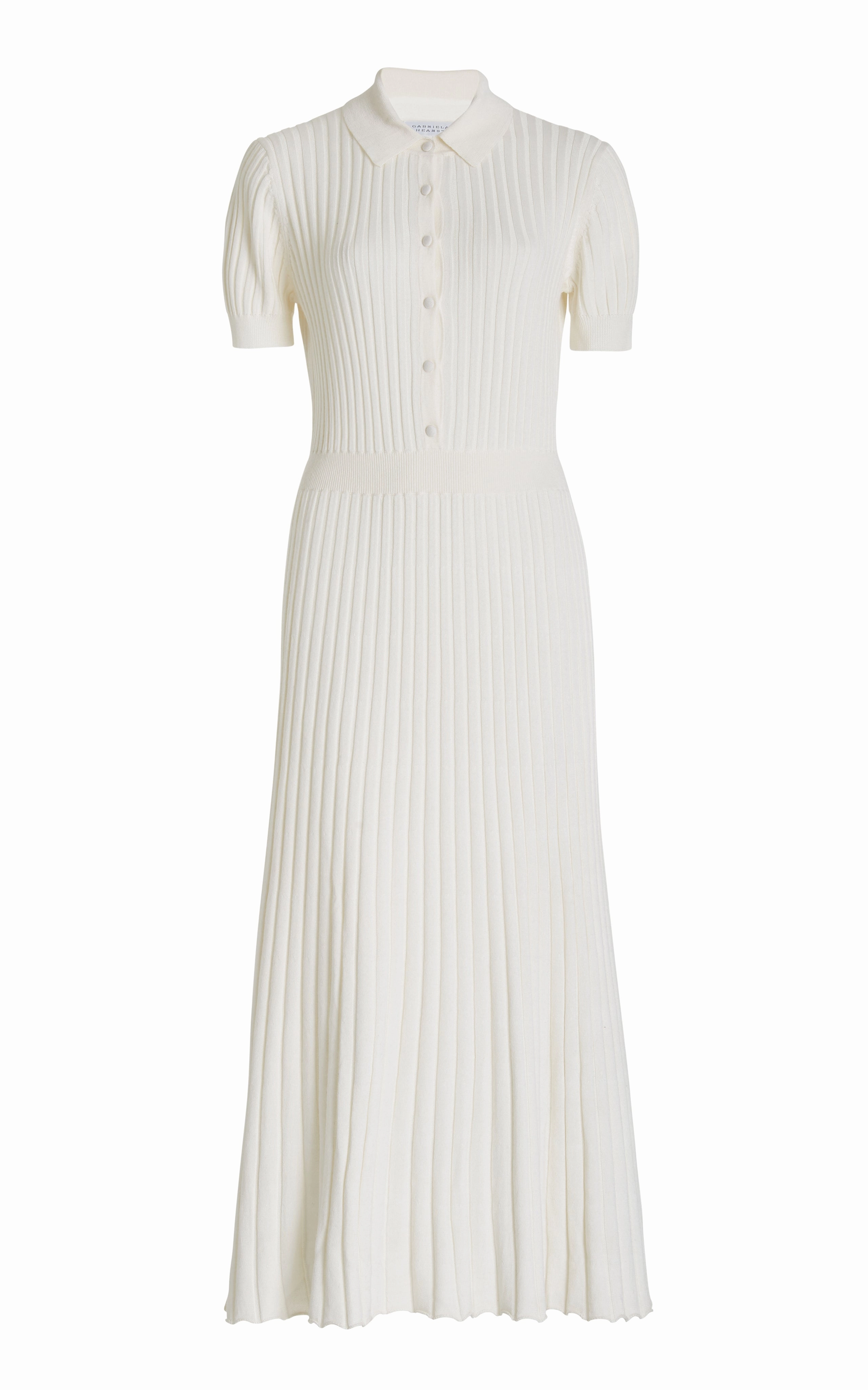 Amor Knit Midi Dress in Ivory Cashmere Silk 3D Knitting Technology