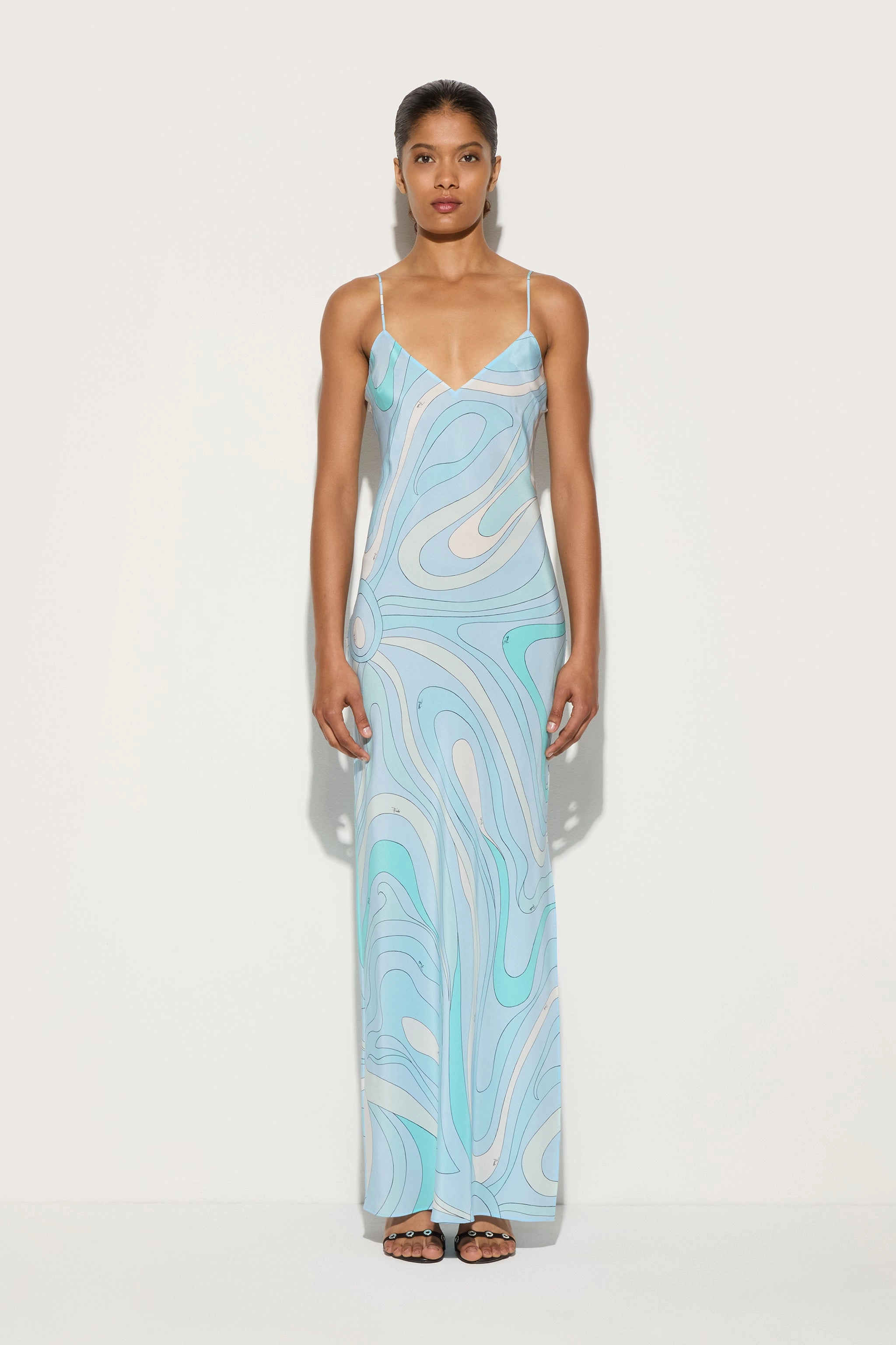 Marmo Print Silk Dress Timeless Design