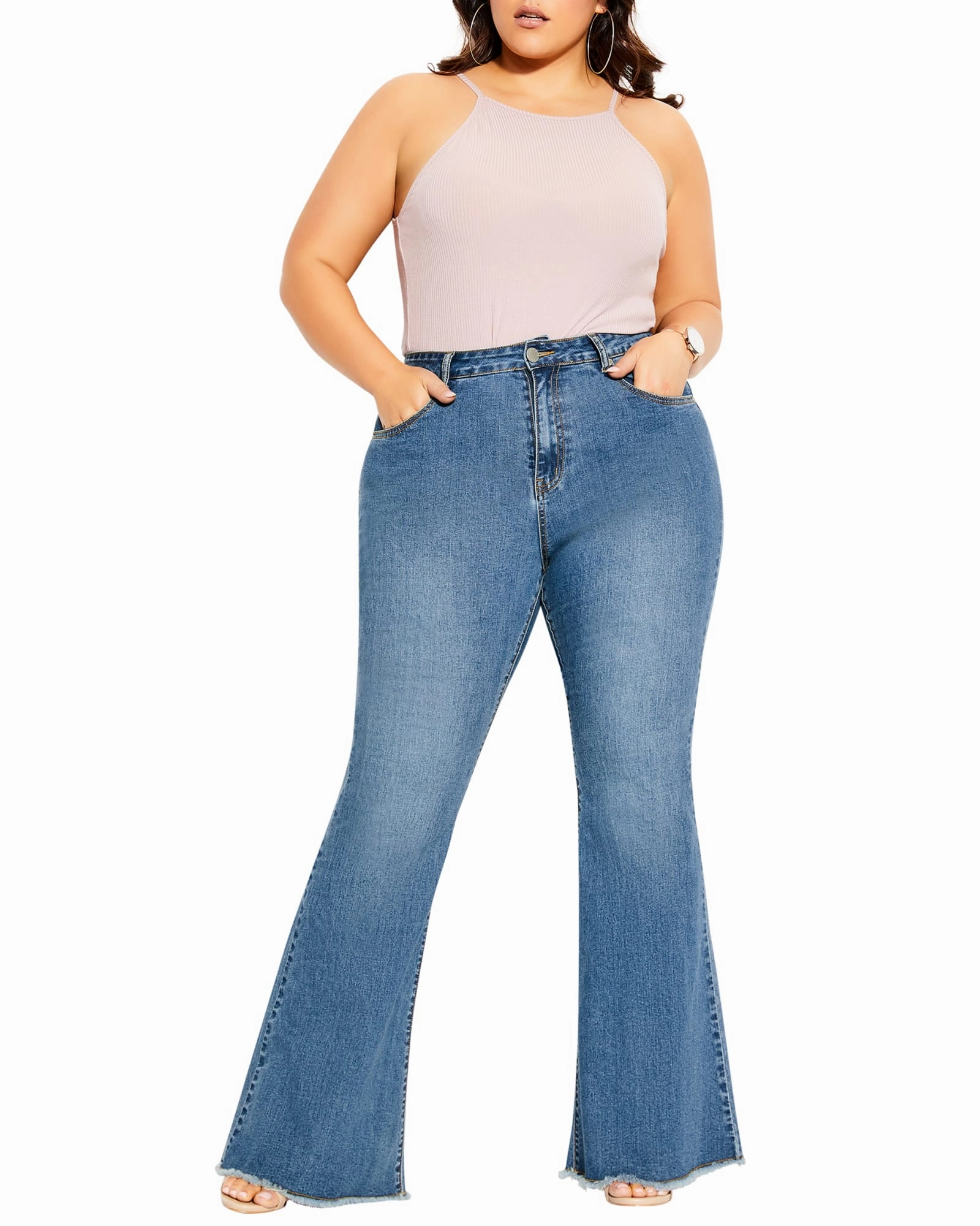 Juliette Classic Flare Jean | Light Wash Trendy Comfort Casual Energy