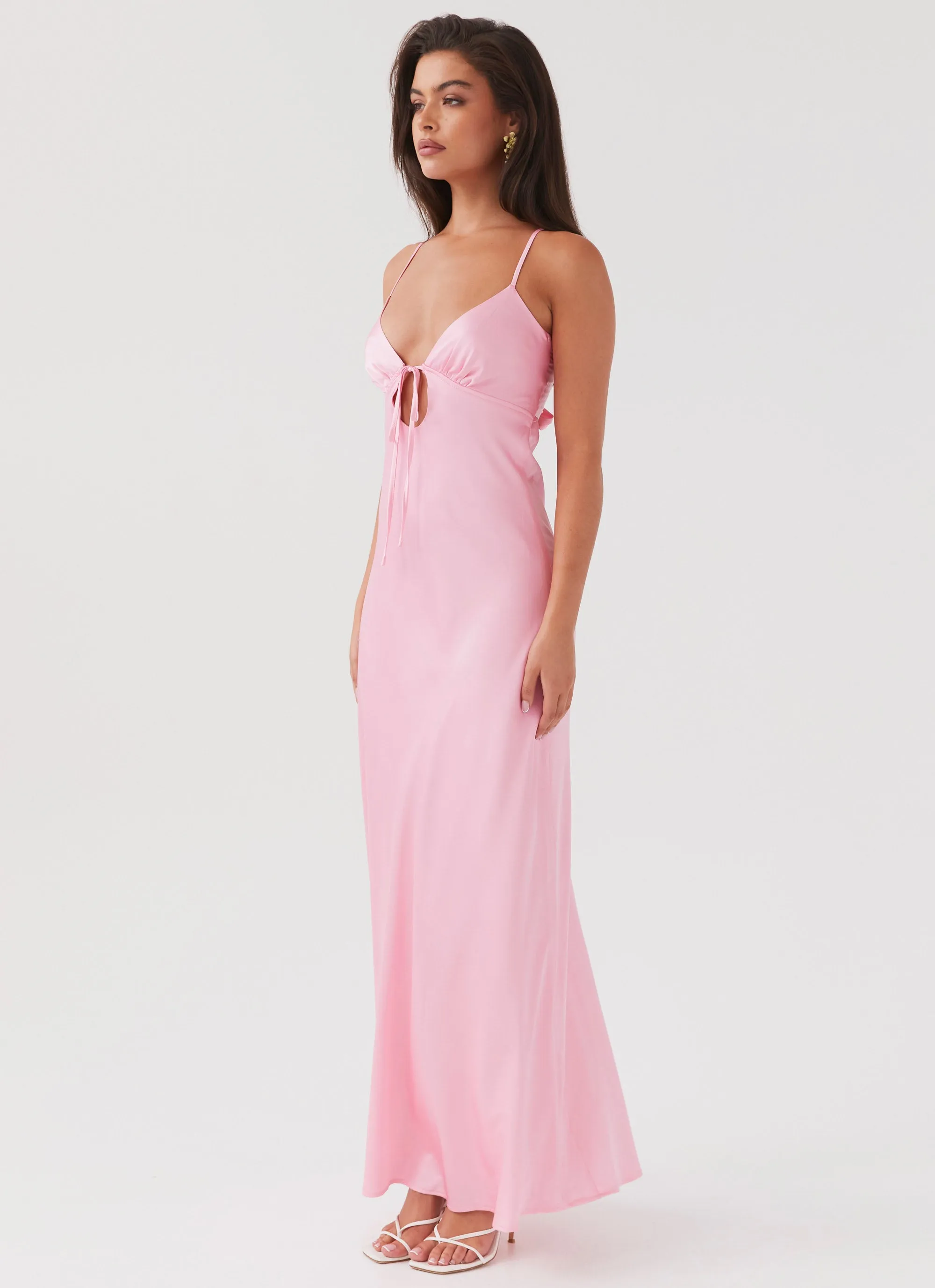 Flora Satin Maxi Dress - Candy Date Nightwear