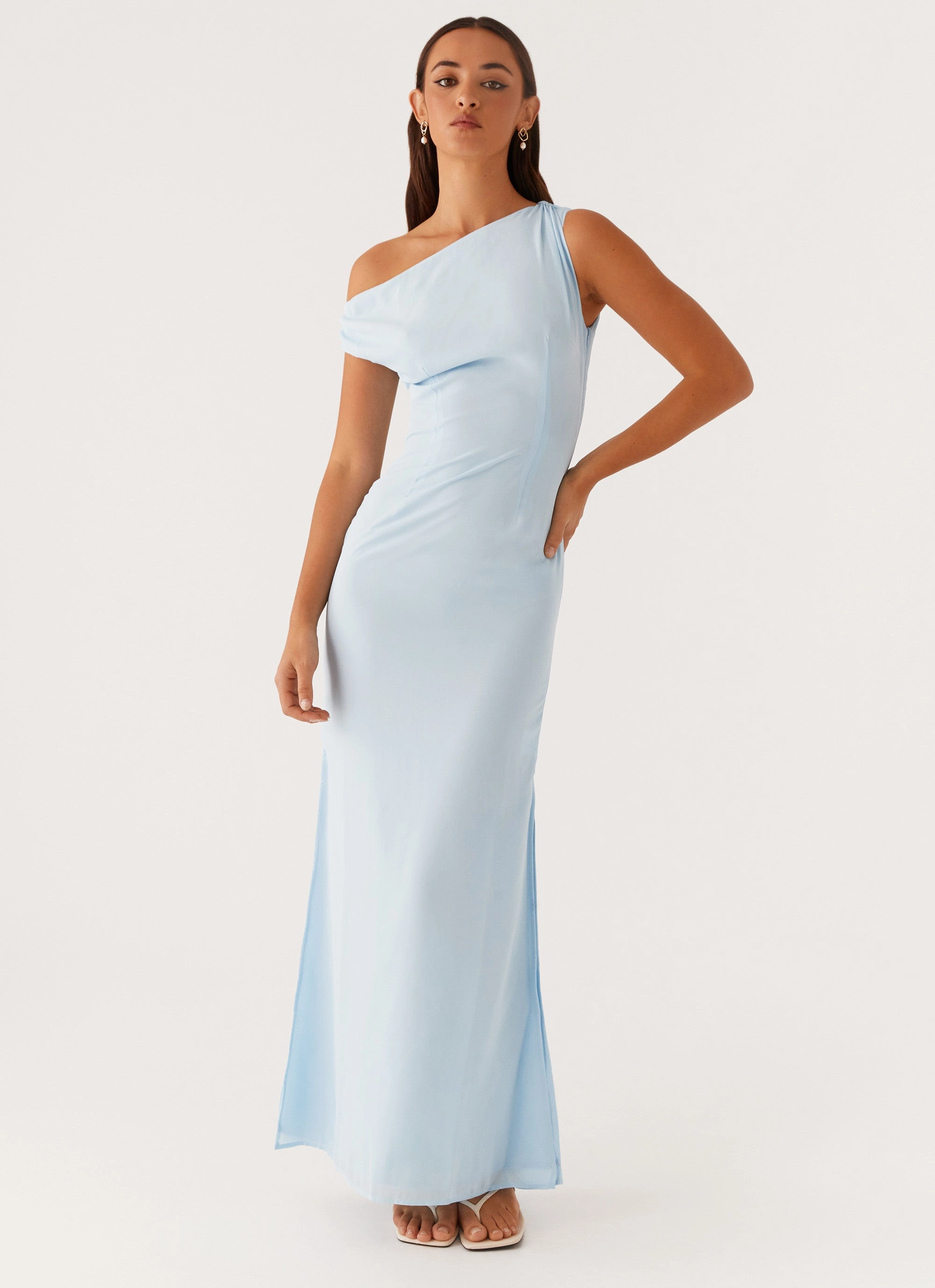 Art Spirit Dinner Date Maxi Dress - Blue