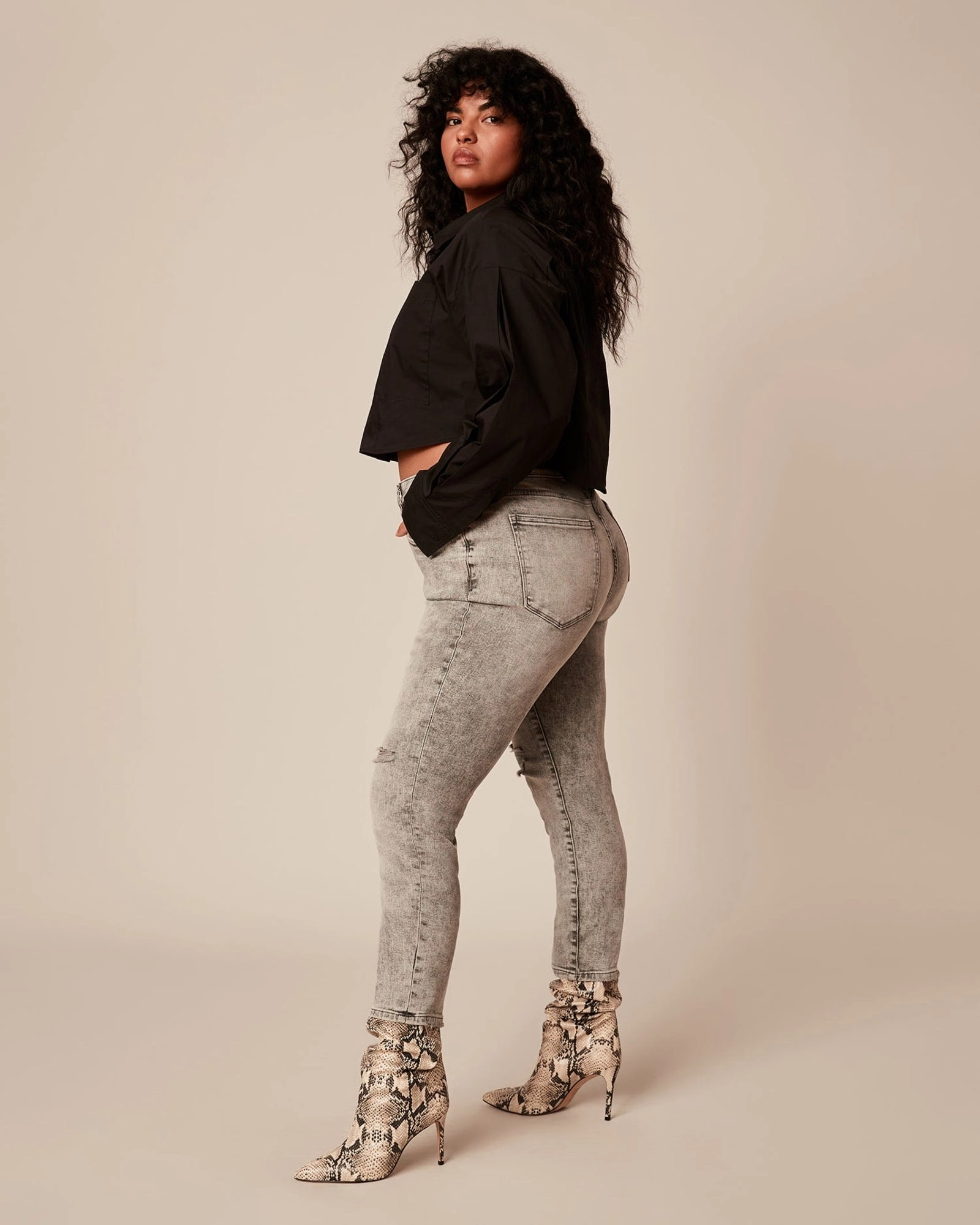 Anytime Wear Florence Skinny Jean | Charcoal Grey