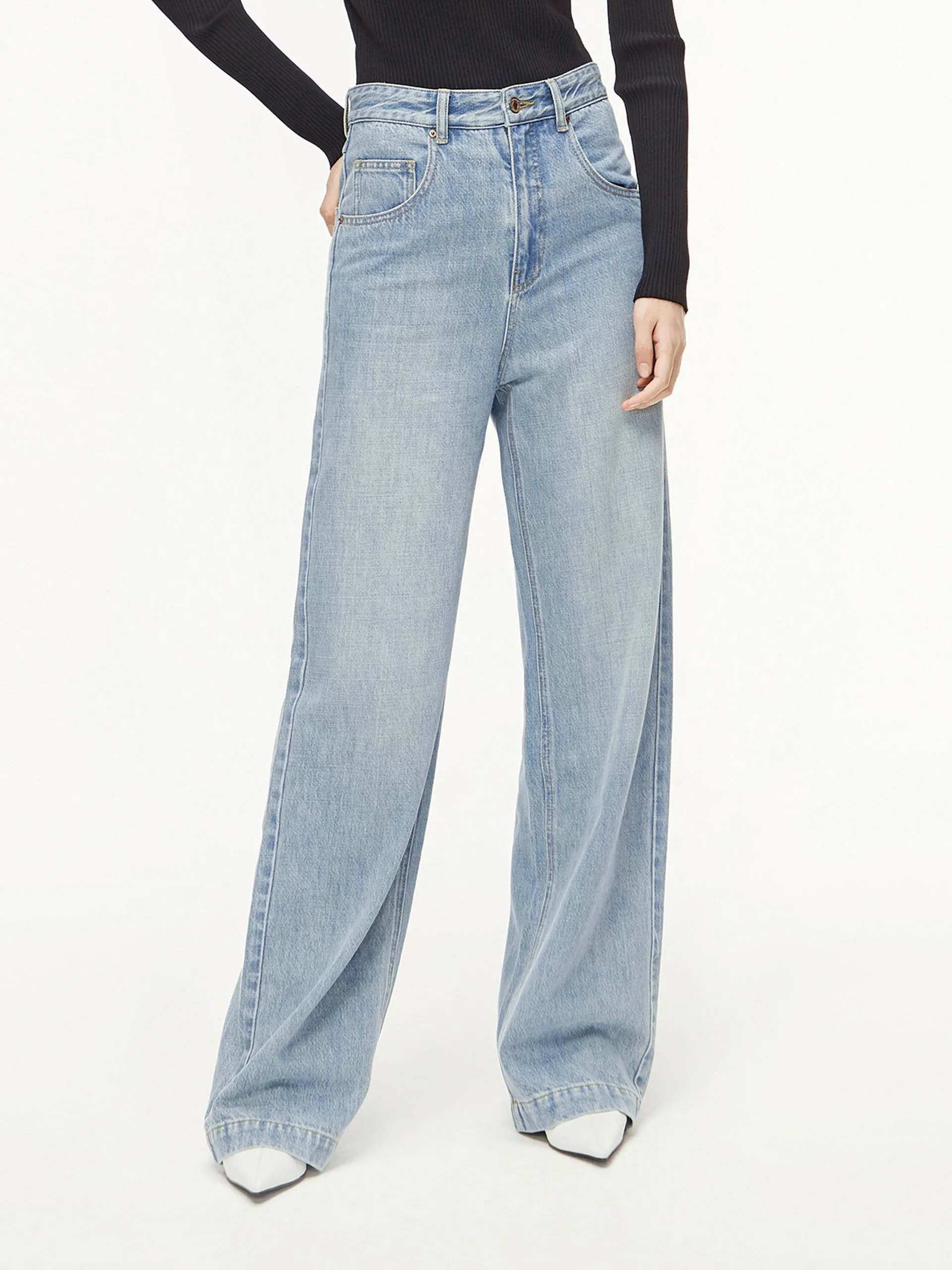 Core Item Soft Sustainable Flowy Long Wide Leg Jeans