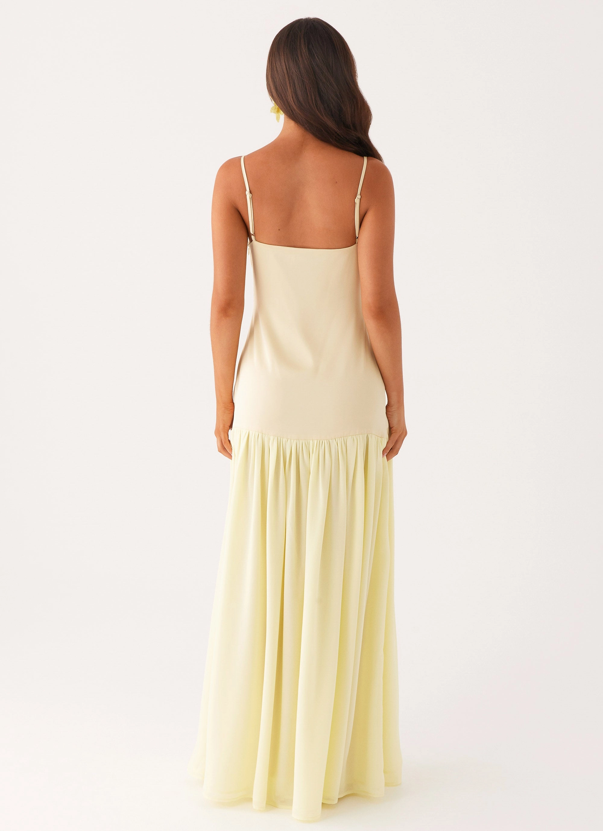 Asteria Maxi Dress - Yellow Light Soft Removable-Straps