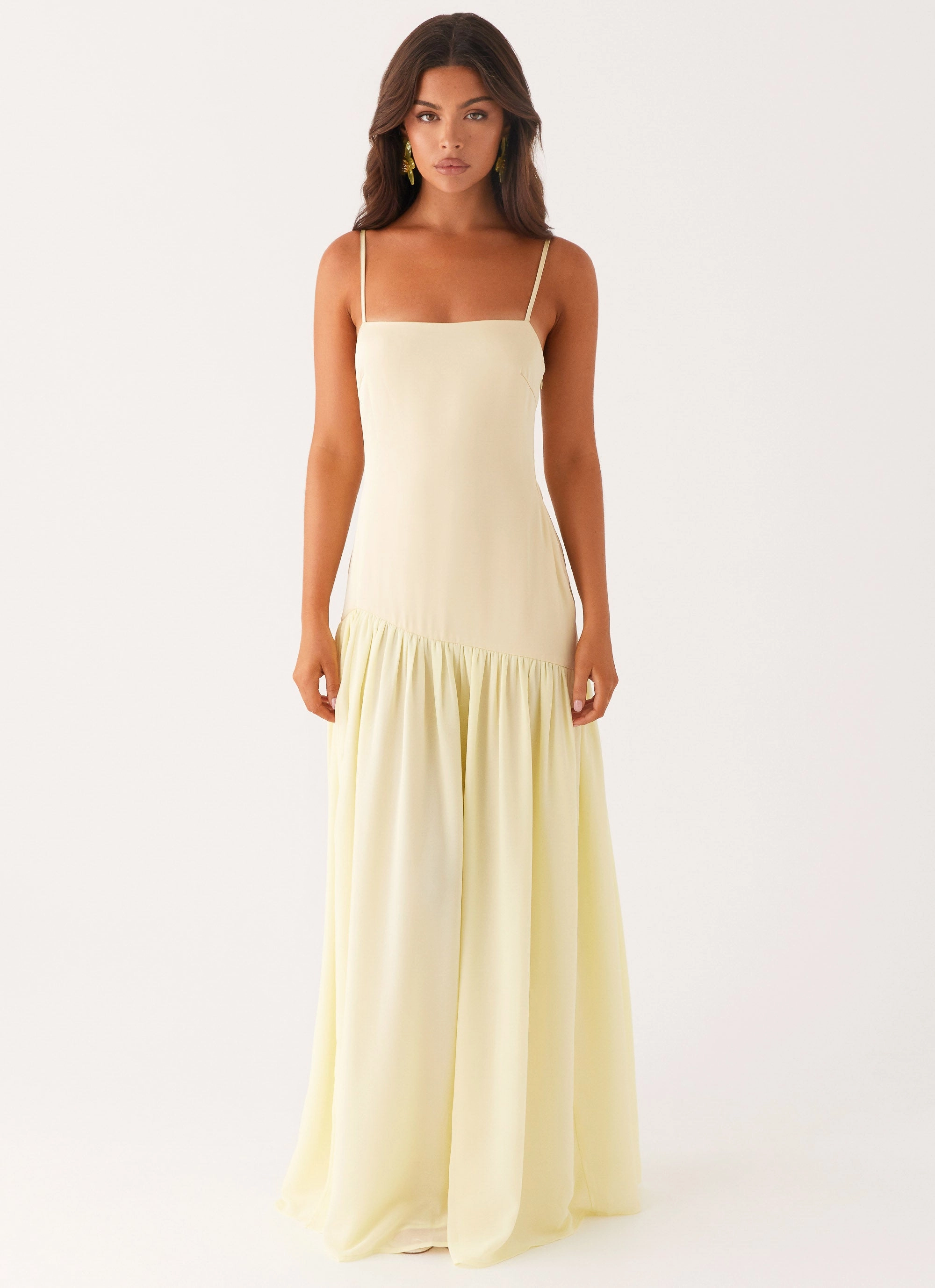 Cool Layers Neutral Tones Asteria Maxi Dress - Yellow