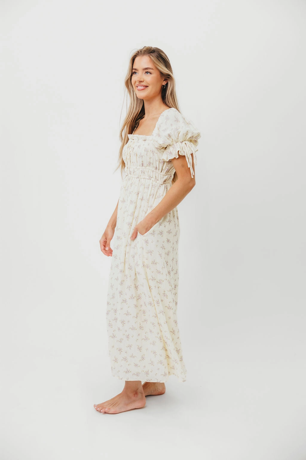 Savanna Steppe 100% Cotton Dress in Lilac - Bump Friendly & Inclusive Sizing (S-3XL) Dry-Clean-Only Daywear Comfort