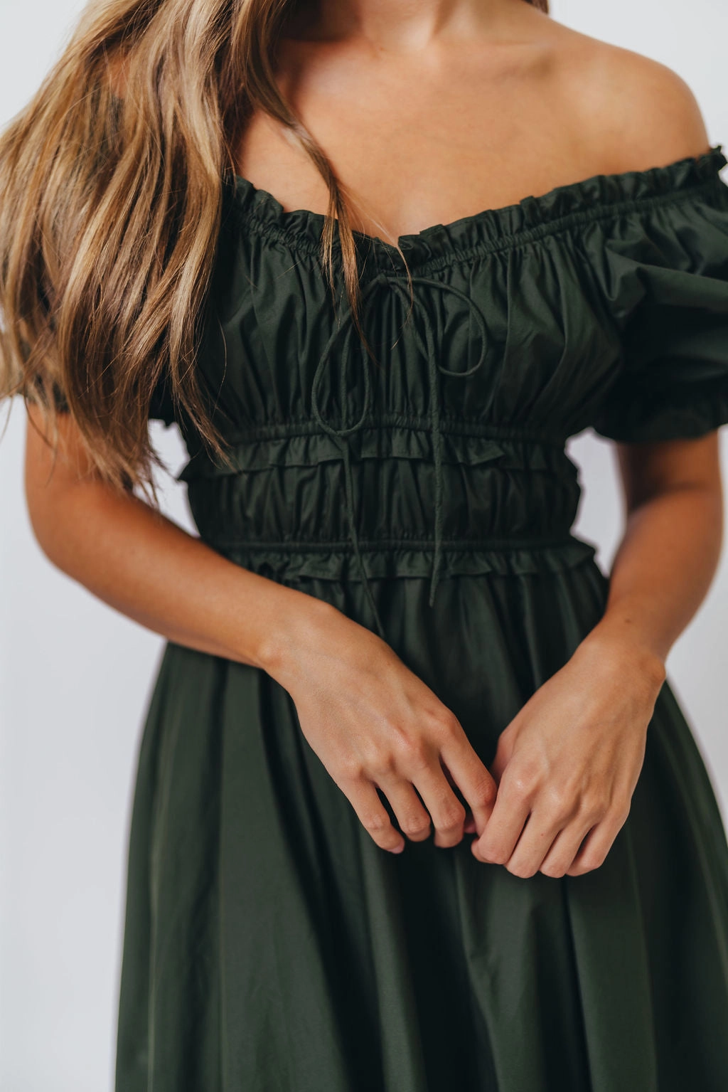 Chill Fashion Sydnee Cotton Maxi Dress in Evergreen - Bump Friendly - Restocking in Nov