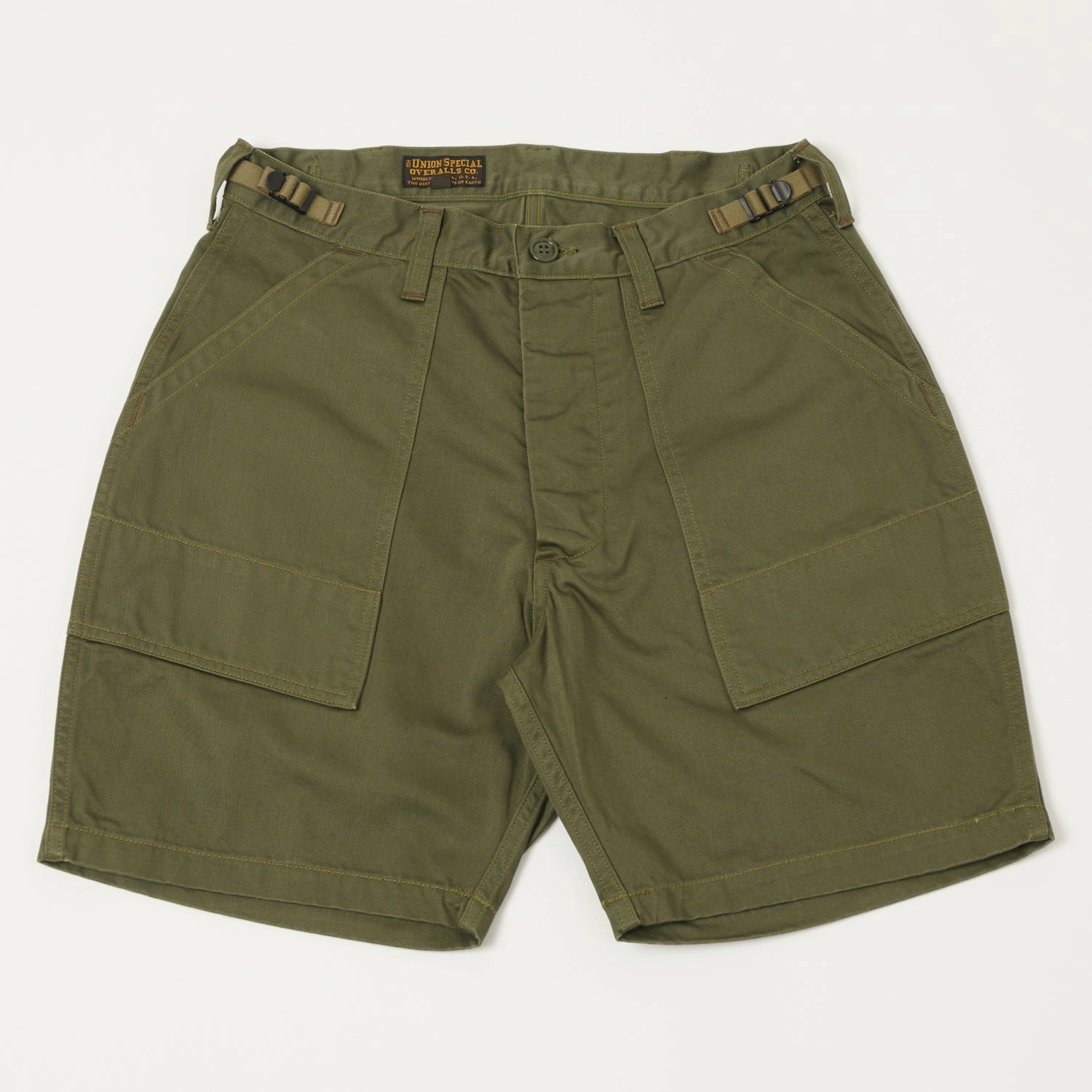 Athletic Look Freewheelers & Co Union Special Overalls 'Sidewinder' Military Short - Dark Olive